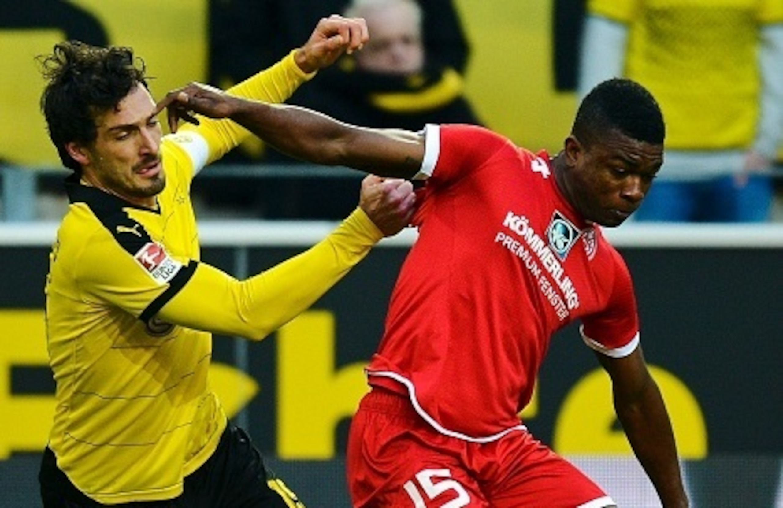 Jhon Cordoba was in very good hands with Dortmund's defence, led by captain Mats Hummels.
