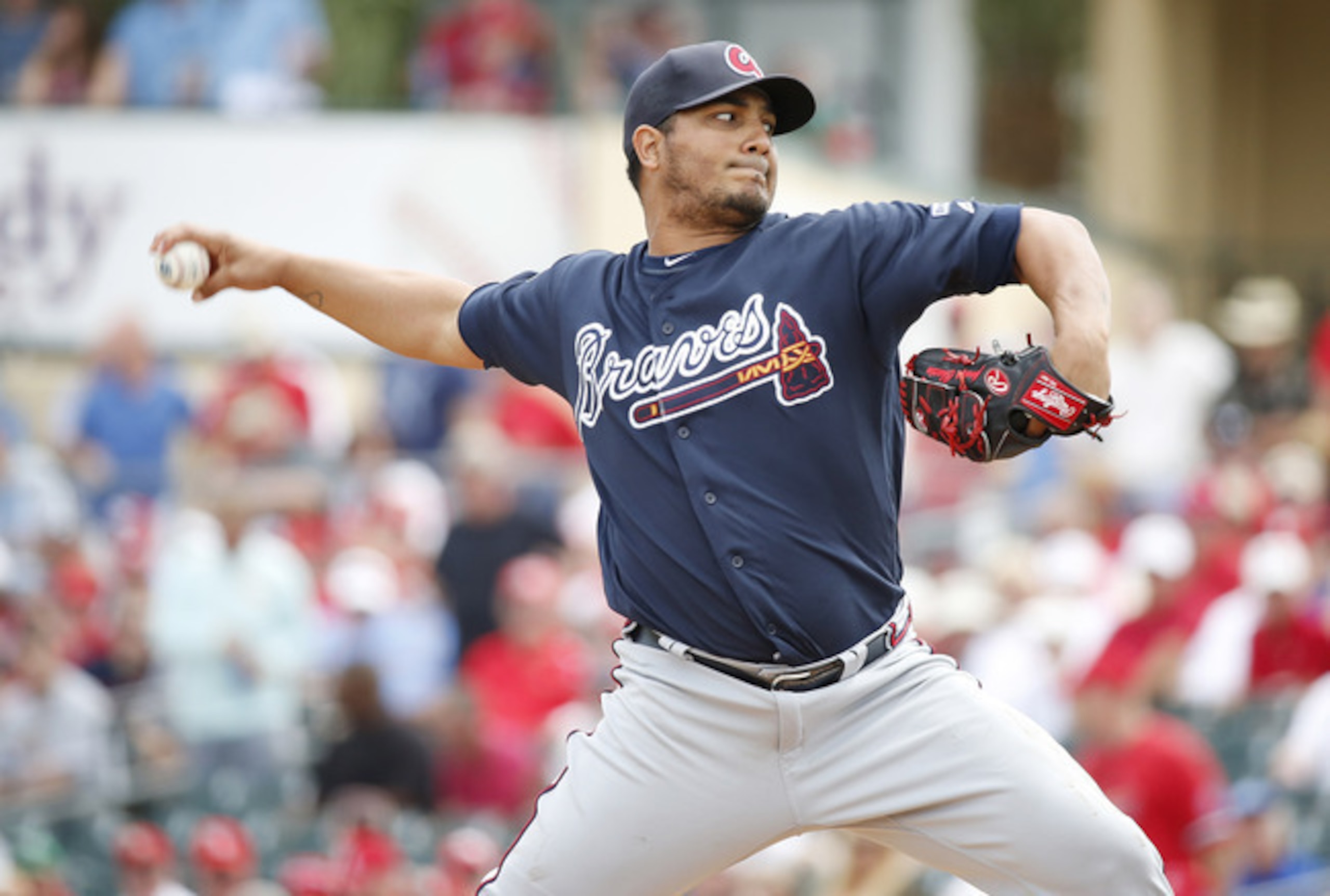 Jhoulys Chacin is still in the mix for a rotation spot in Atlanta as a non-roster invitee.