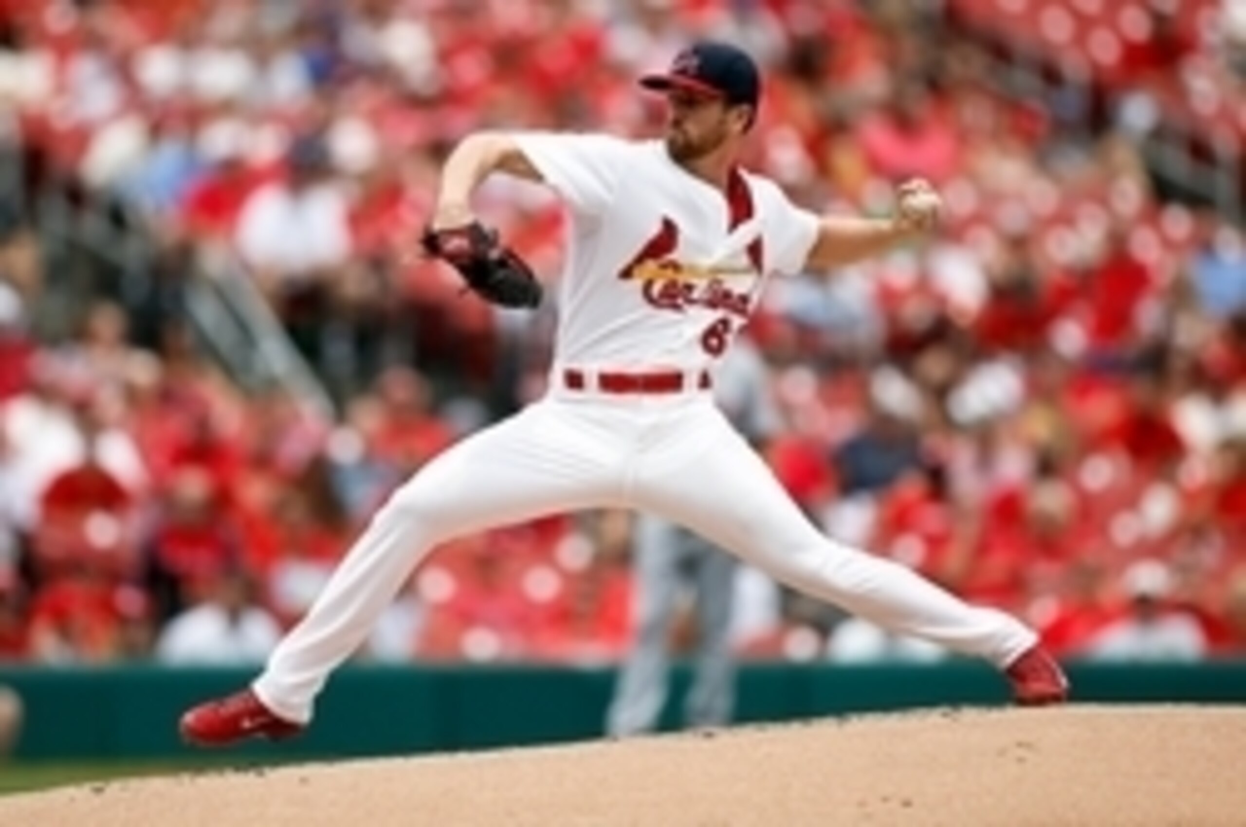 With Alex Reyes suspended, Tim Cooney (pictured) is the top pitching prospect in action for the Cardinals.