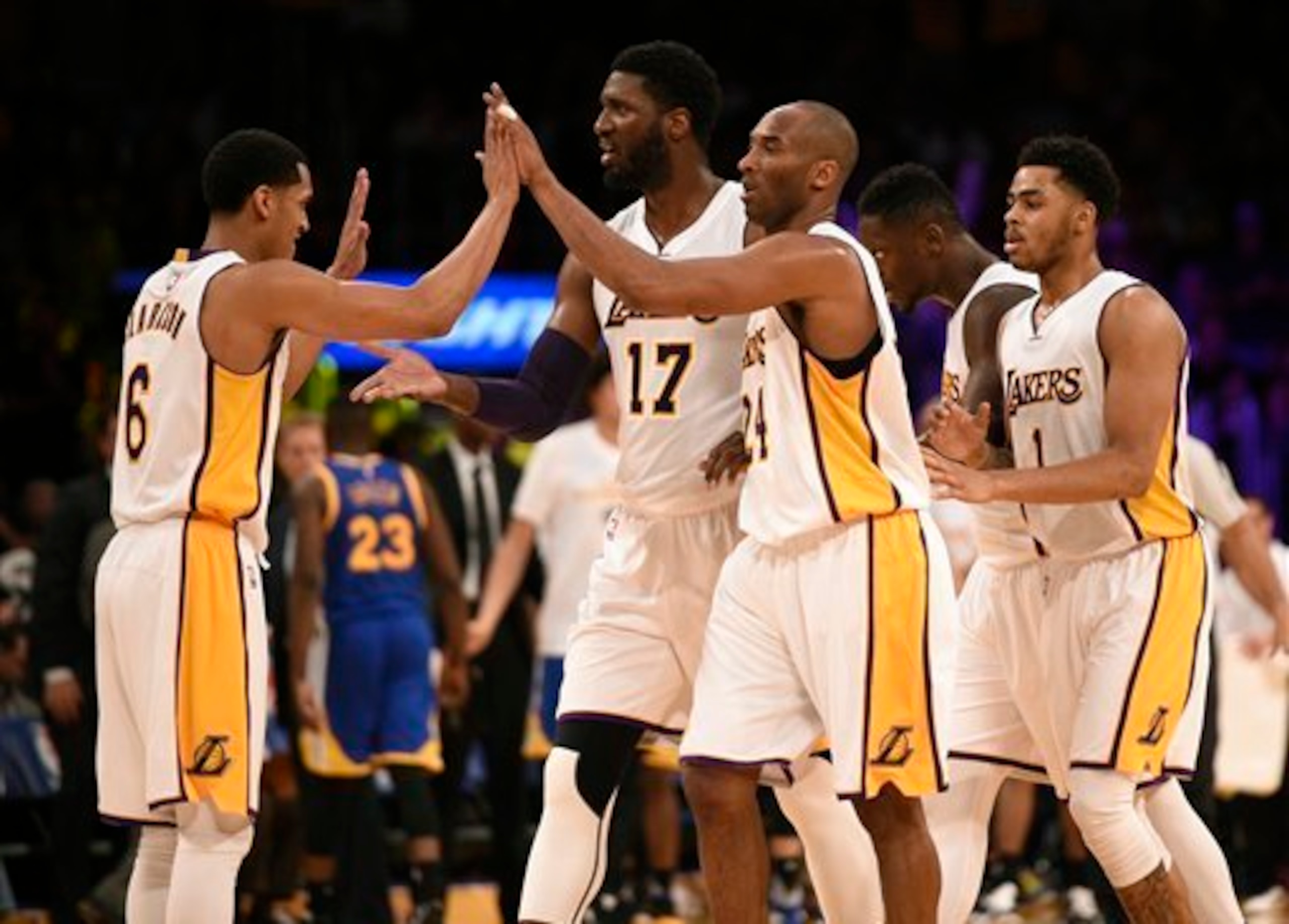 The Los Angeles Lakers earned an upset win over the Golden State Warriors in early March