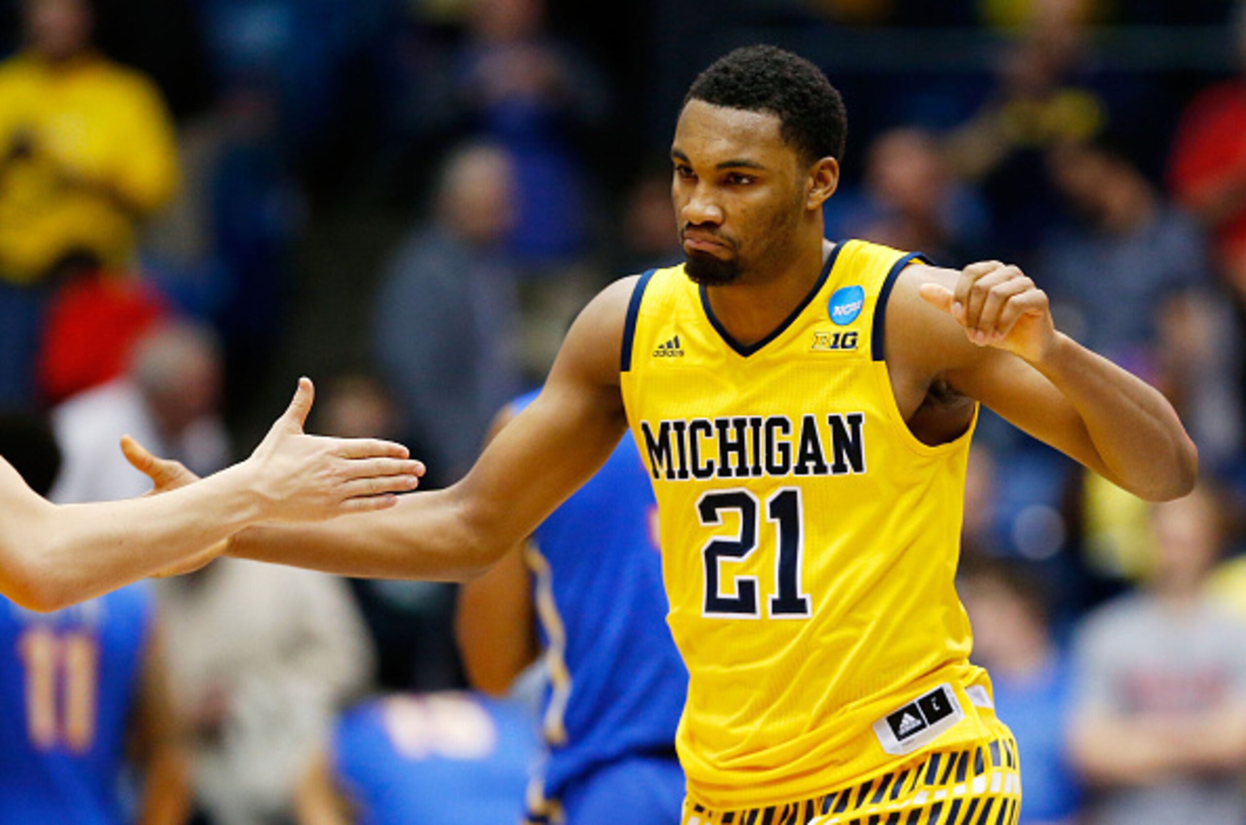 Michigan's Zak Irvin drained the biggest bucket of the night.