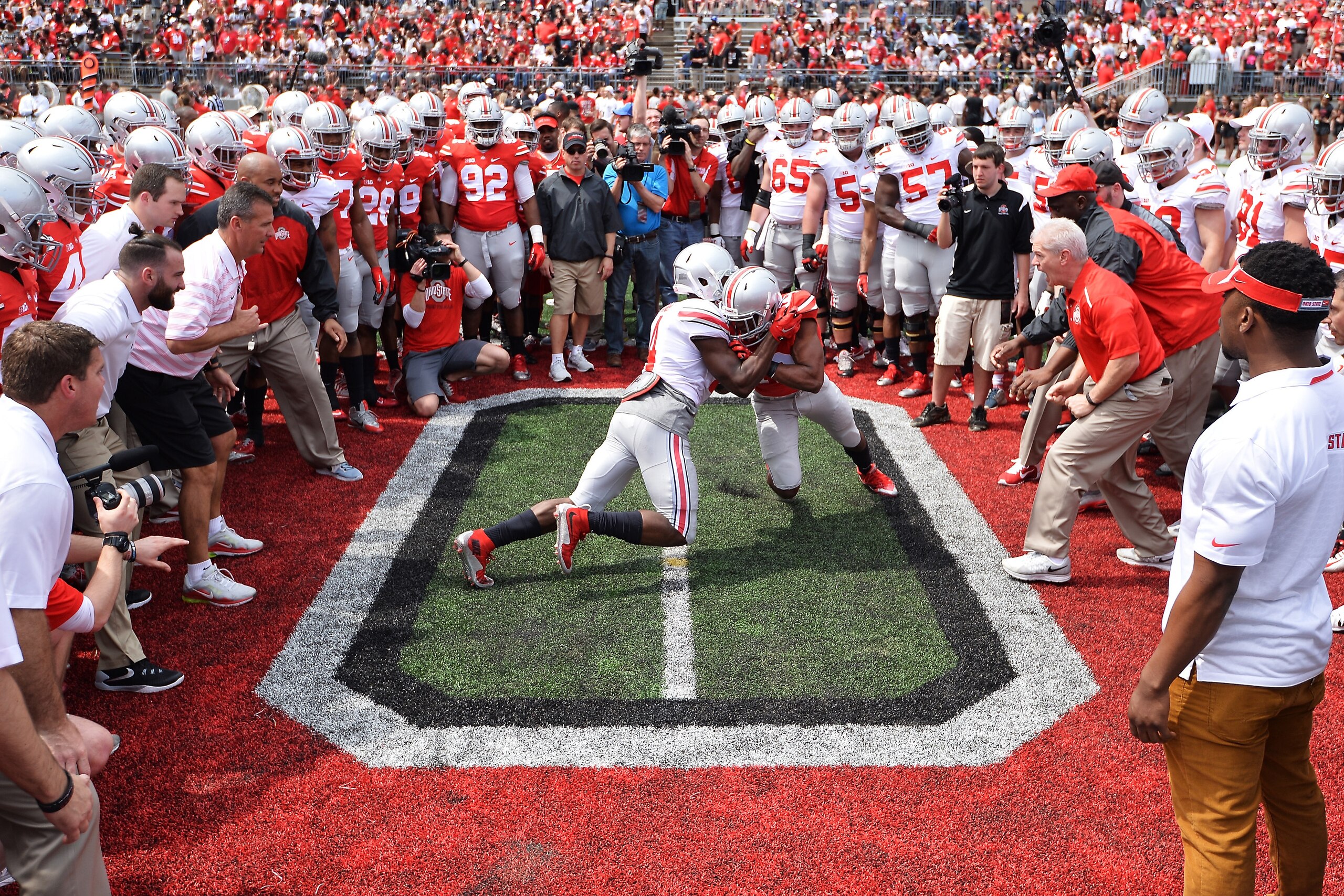 Nearly 100,000 people attended Ohio State's spring game in 2015.