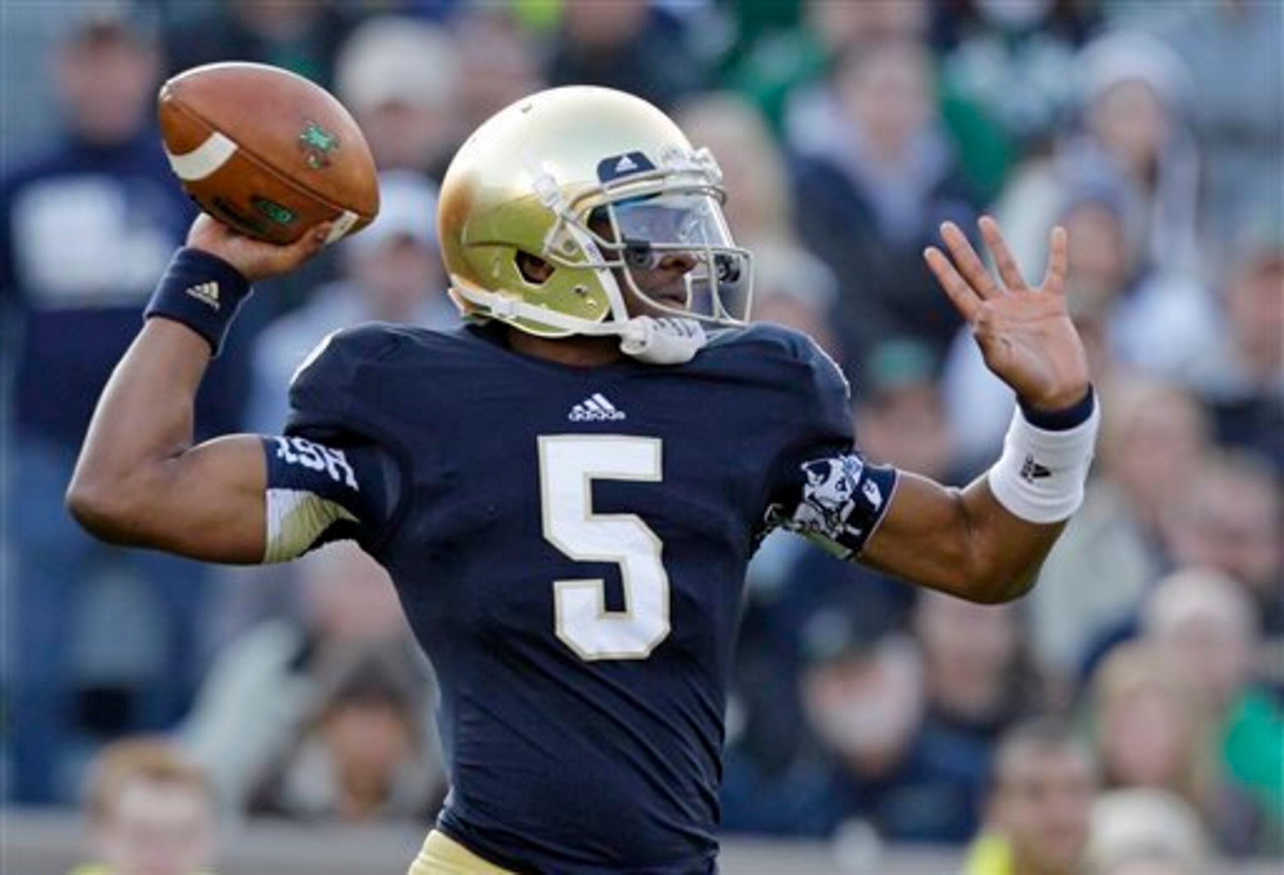 Notre Dame has a classic, clean look for its football uniforms.
