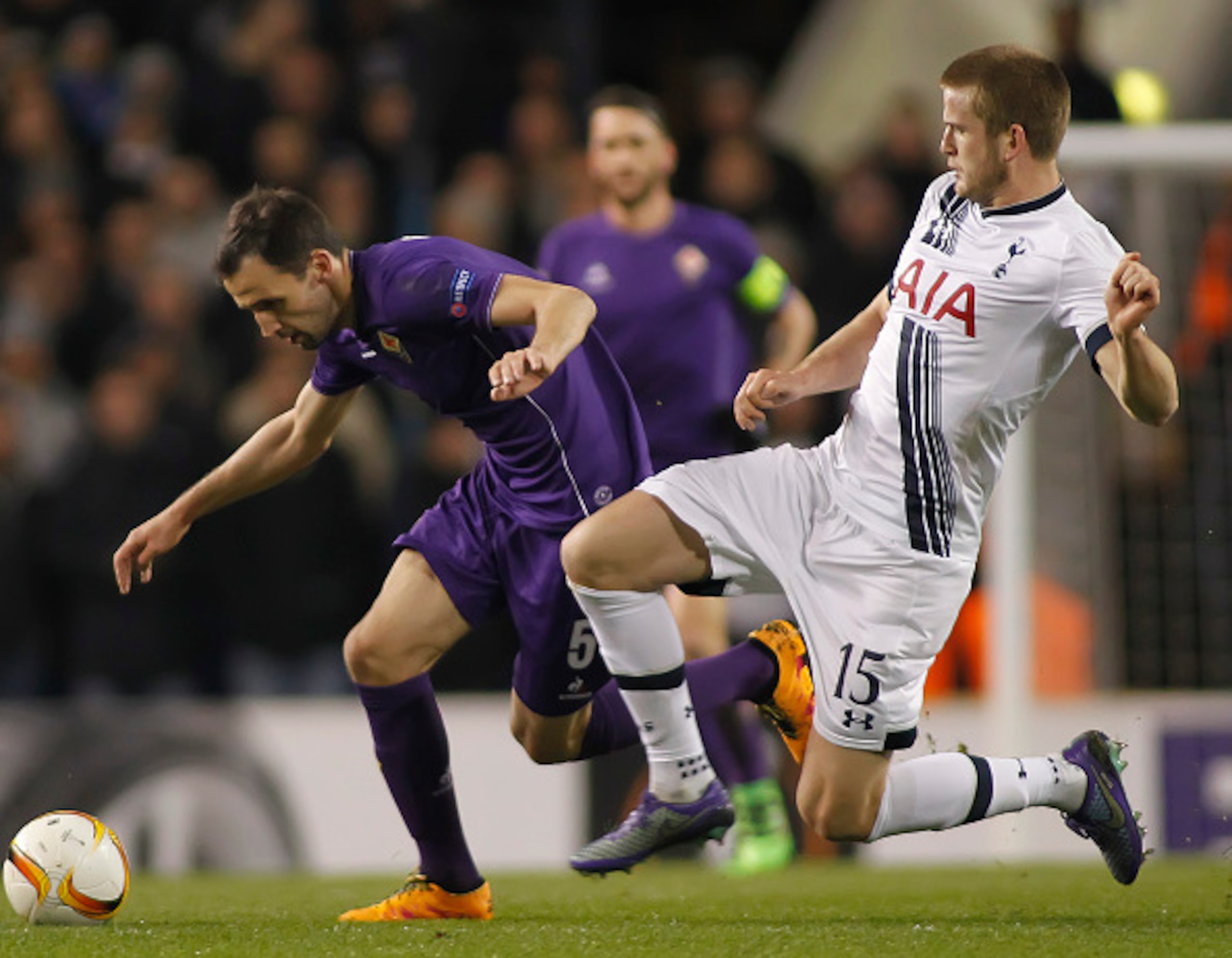 Milan Badelj in action against Tottenham in the Europa League.