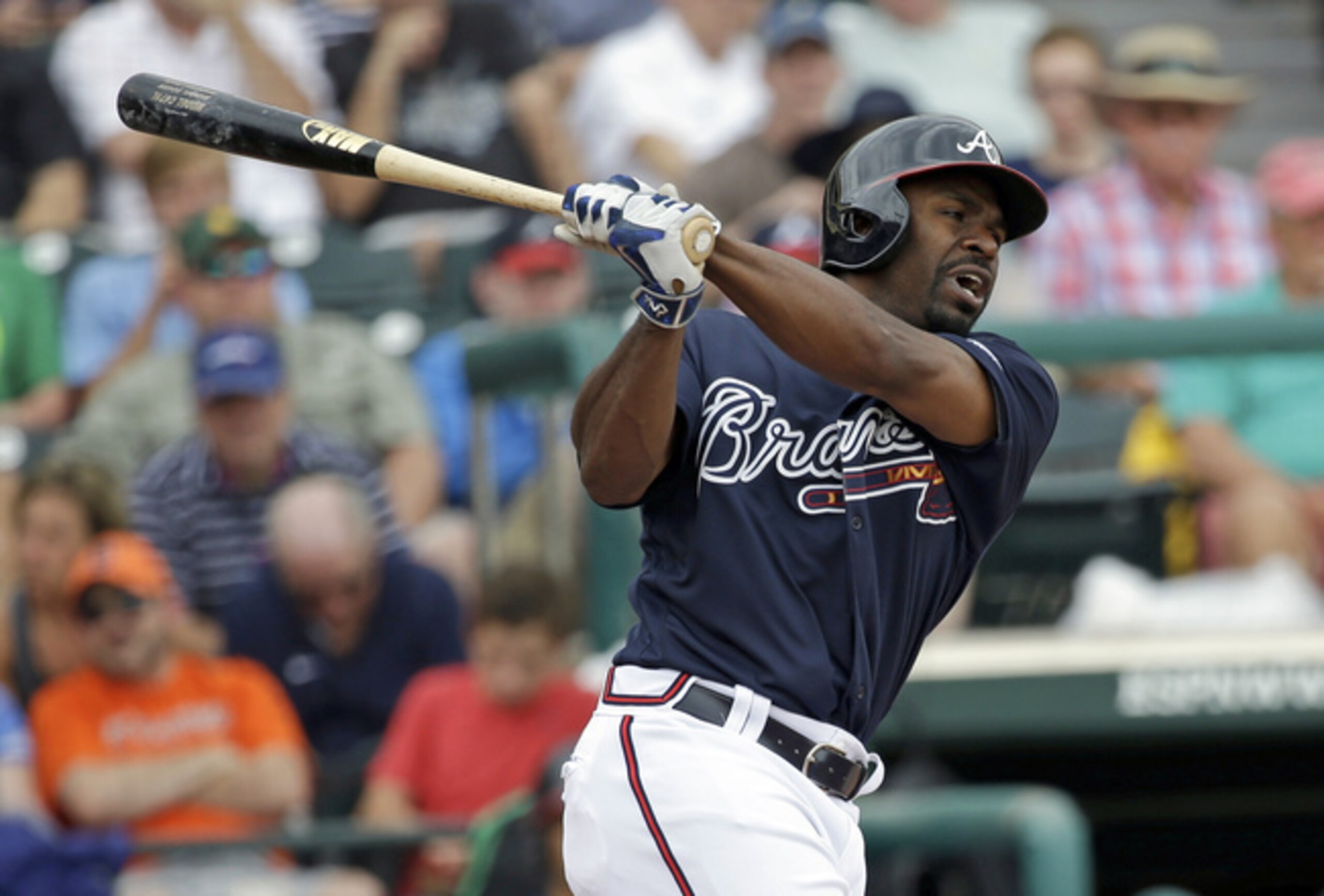 Michael Bourn, who is competing for a starting outfield spot with the Braves, could be the next aging outfielder to leave Atlanta.