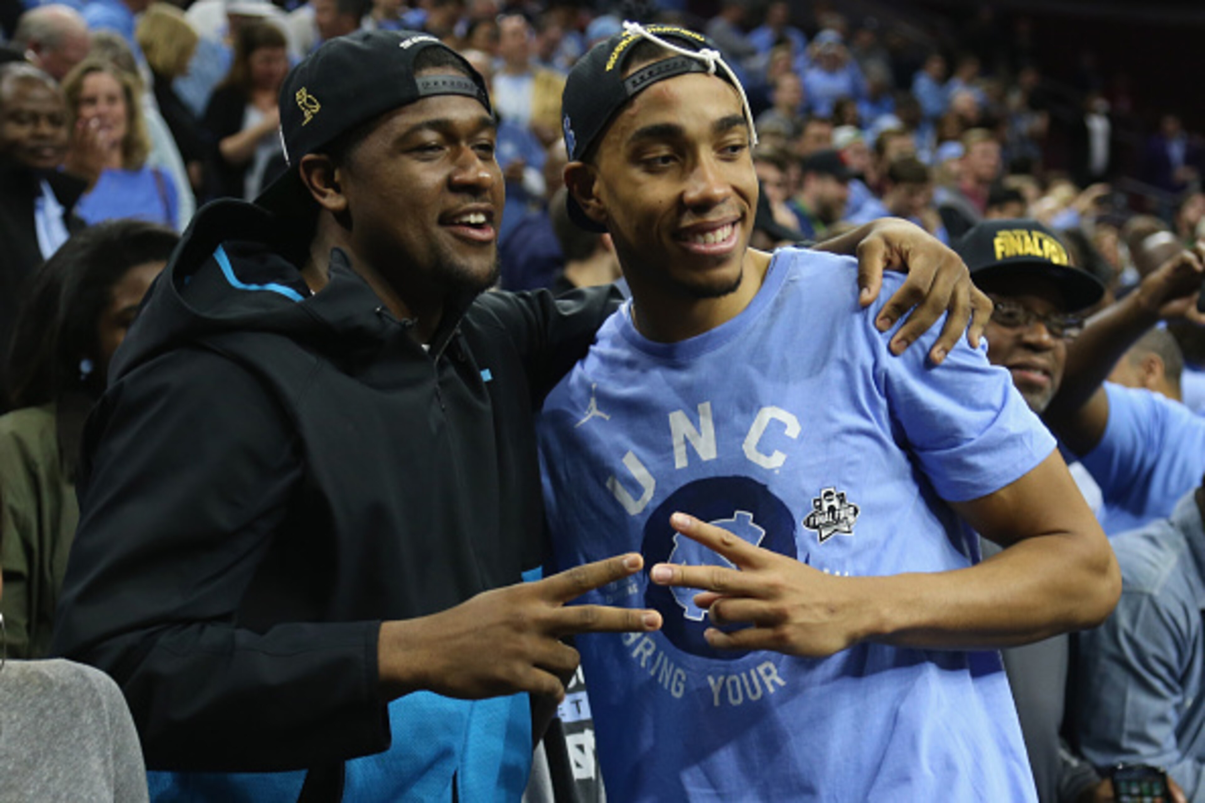 Villanova's Kris Jenkins and North Carolina's Brice Johnson