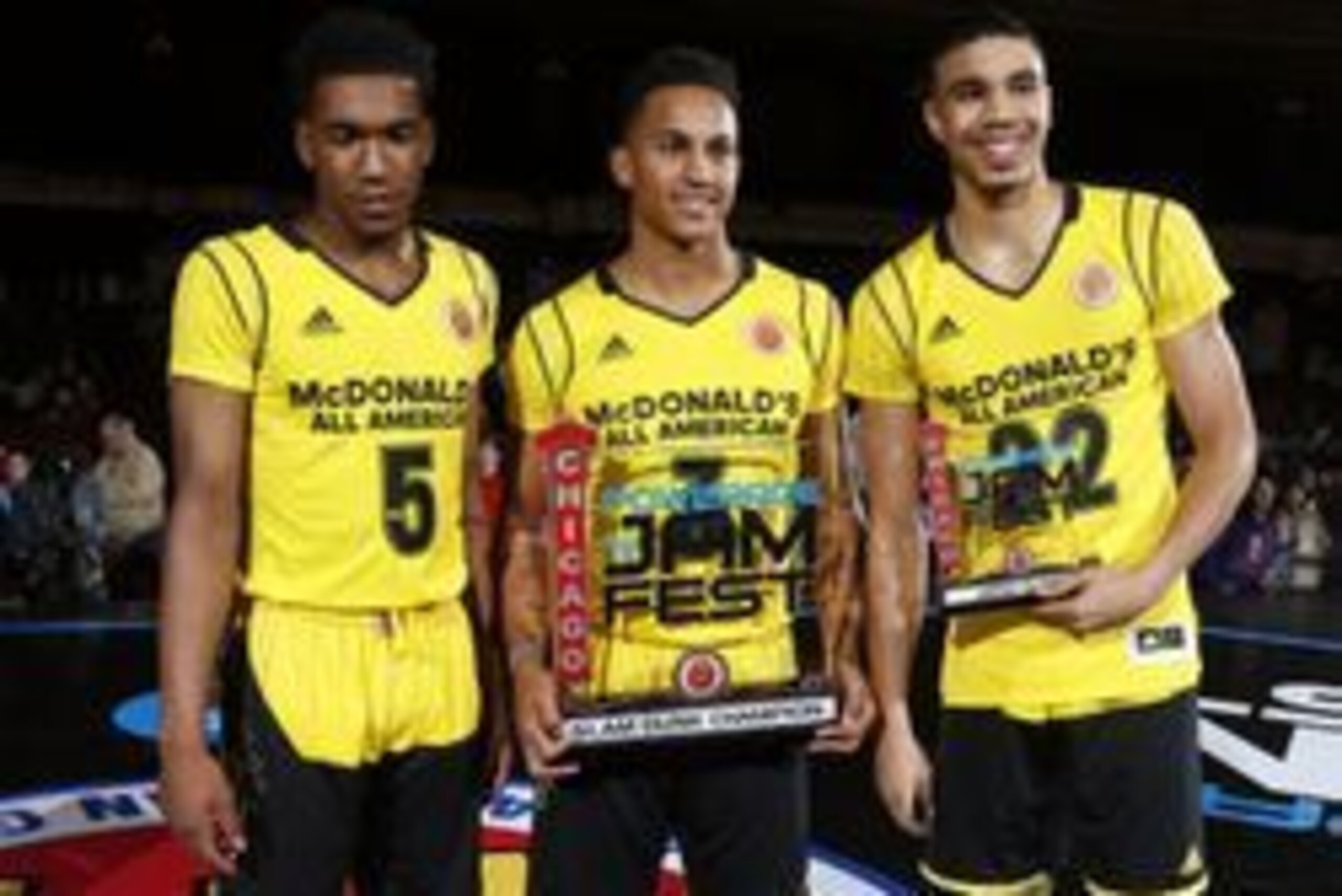 Malik Monk, Frank Jackson and Jayson Tatum