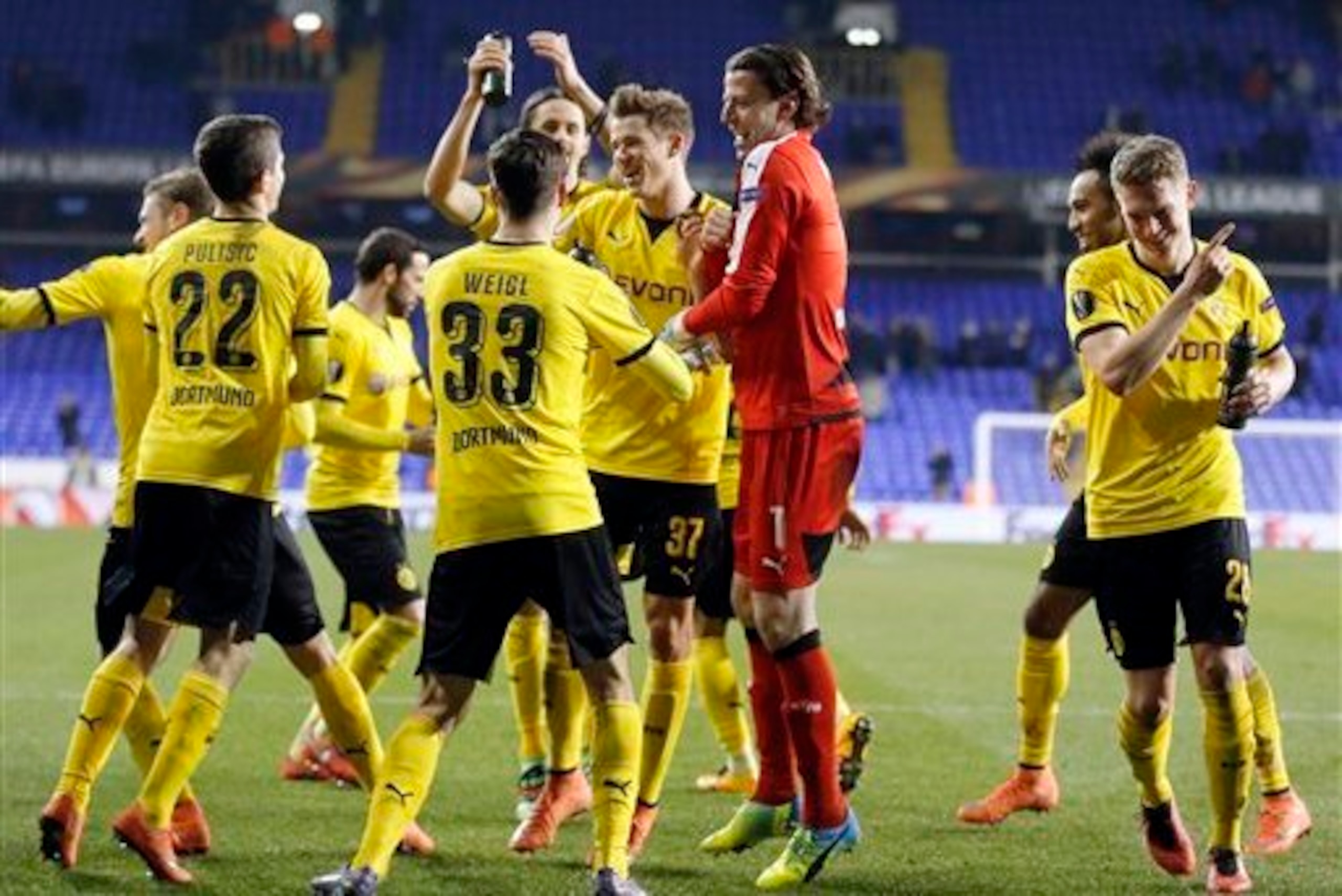 Dortmund celebrated a lot in March, including a 2-1 away win at White Hart Lane.