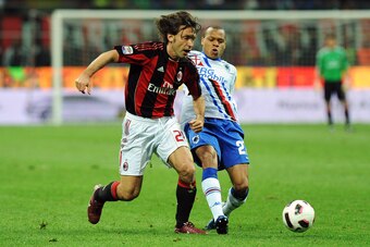 Pirlo led Milan's midfield for 10 years.