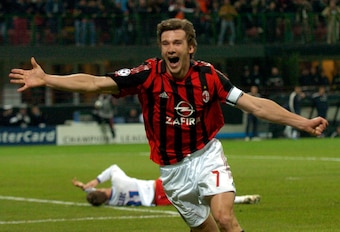 Shevchenko celebrates yet another goal.