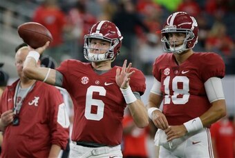 Blake Barnett is making a push to become Alabama's starting quarterback.