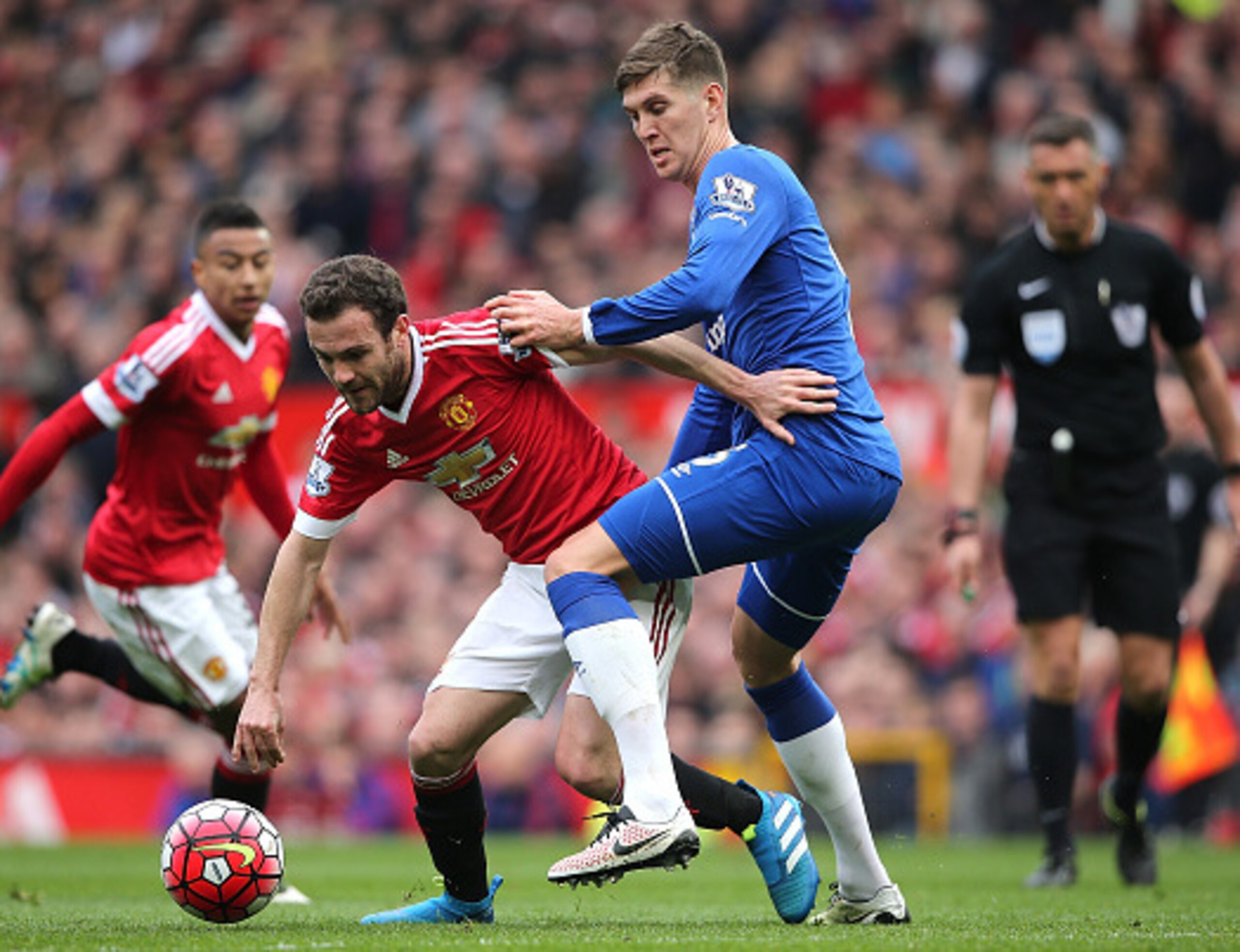 John Stones was restored to Everton's defence, replacing Ramiro Funes Mori.
