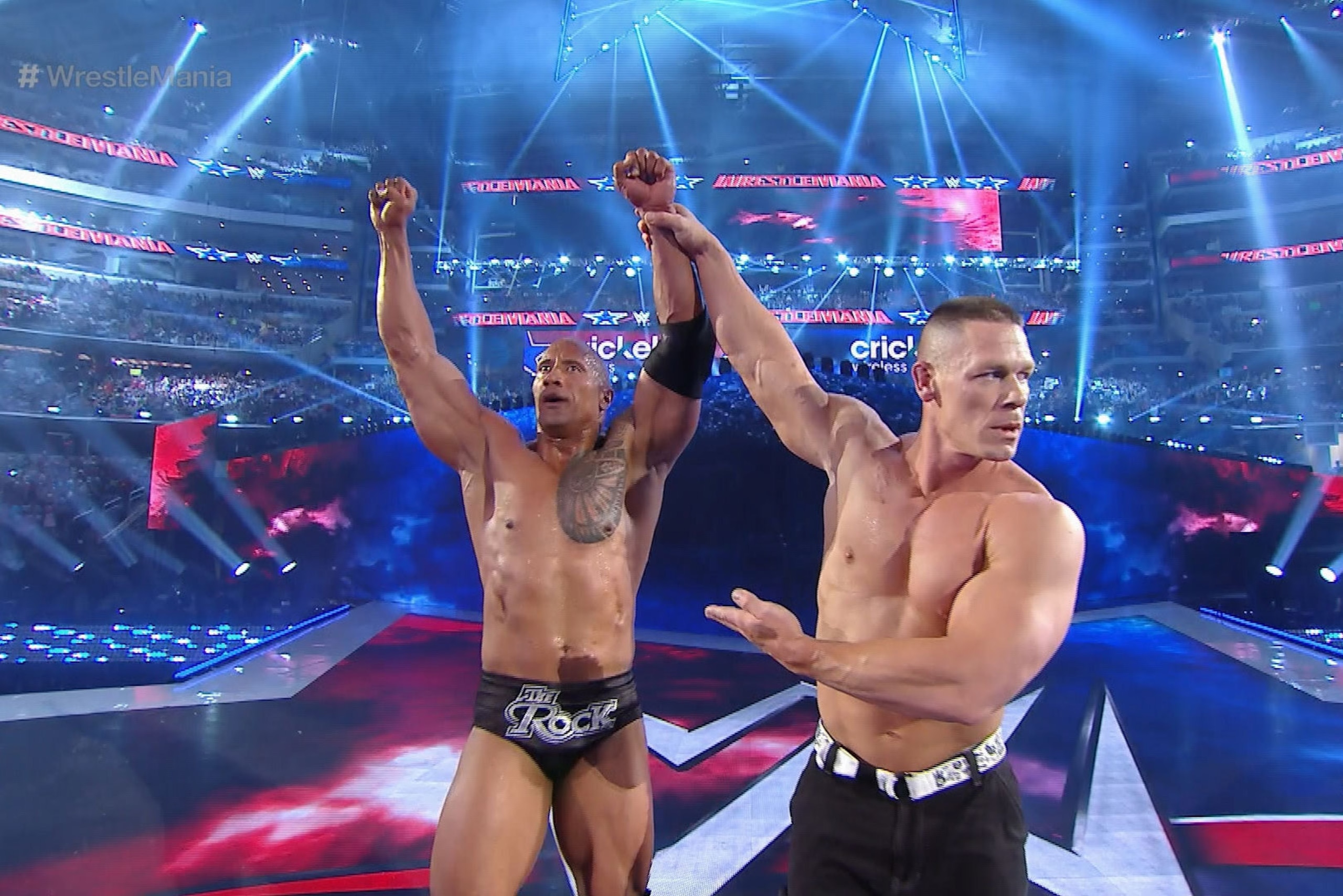 John Cena and The Rock.
