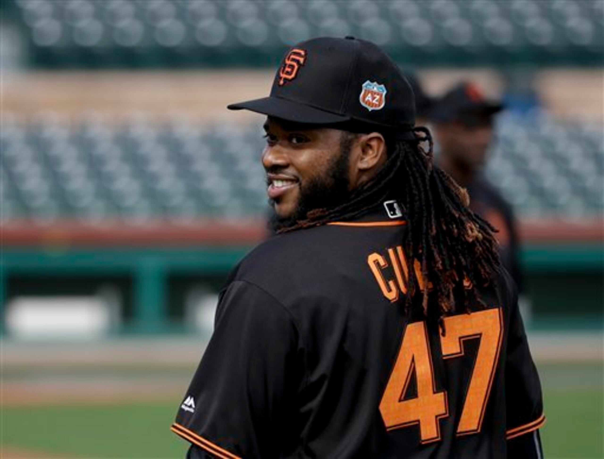 Johnny Cueto will be Madison Bumgarner's new sidekick at AT&T Park. Johnny Cueto will be Madison Bumgarner's new sidekick at AT&T Park.