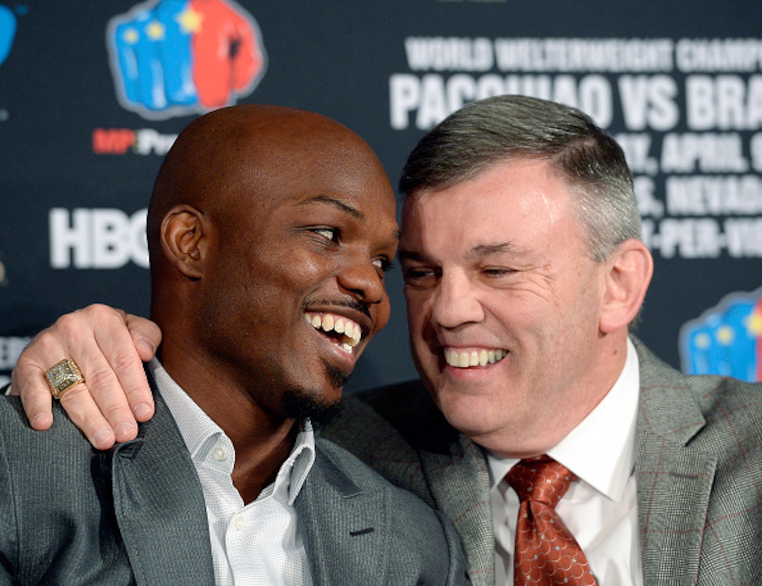 Bradley with trainer Teddy Atlas Bradley with trainer Teddy Atlas