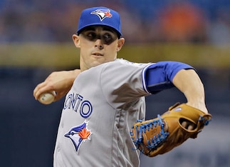 Aaron Sanchez, who won a starting spot with an impressive spring, dazzled in his first start of the season.