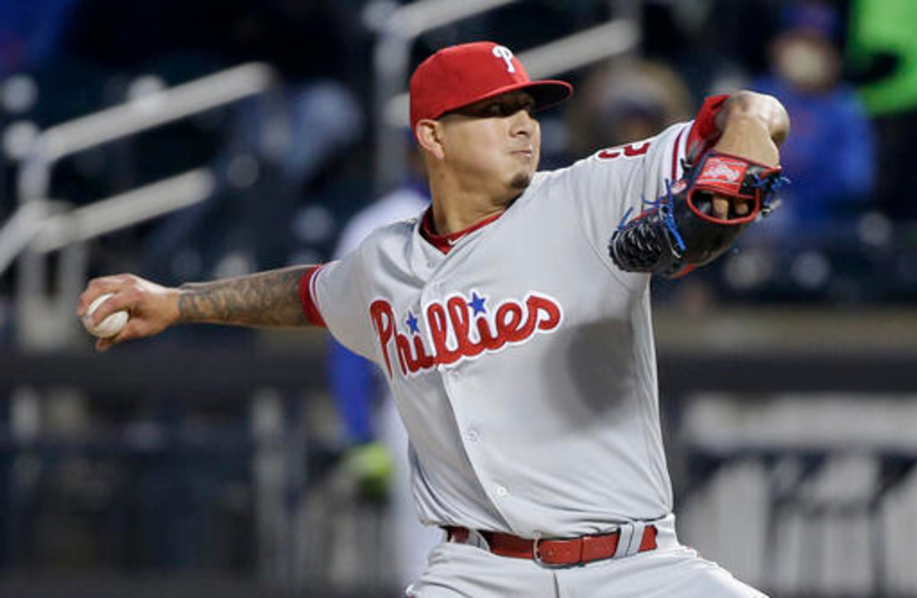Vince Velasquez recorded nine strikeouts in his 2016 debut. Vince Velasquez recorded nine strikeouts in his 2016 debut.