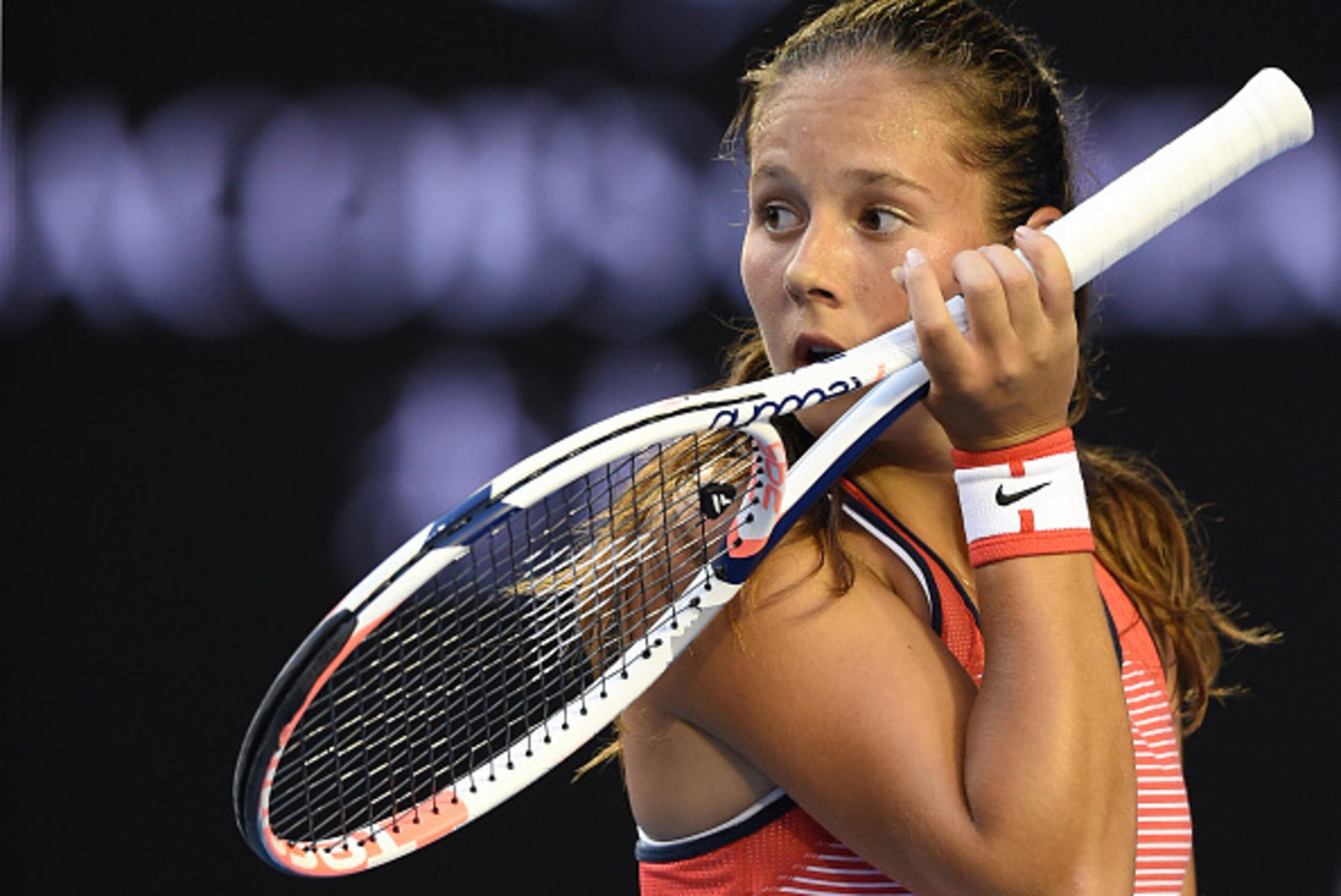 Daria Kasatkina during a match at the 2016 Australian Open.