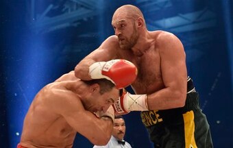 The big man leaneth.