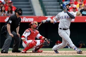 Nomar Mazara immediately capitalized on his sooner-than-expected MLB promotion, homering in Sunday's MLB debut.