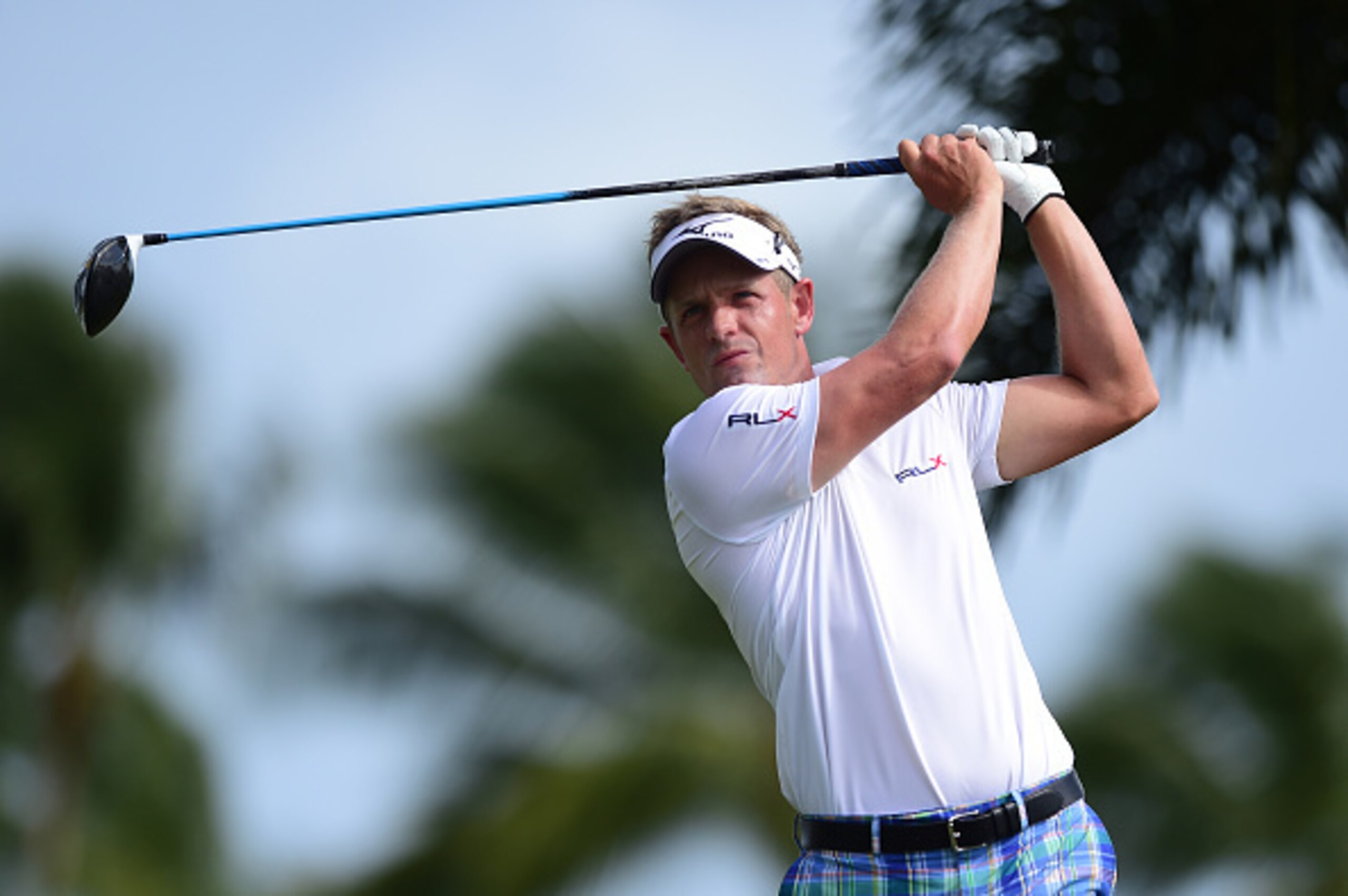 RIO GRANDE, PUERTO RICO - MARCH 26:  Luke Donald of England tees off on the second hole during the third round of the Puerto Rico Open at Coco Beach on March 26, 2016 in Rio Grande, Puerto Rico.  (Photo by Jared C. Tilton/Getty Images)