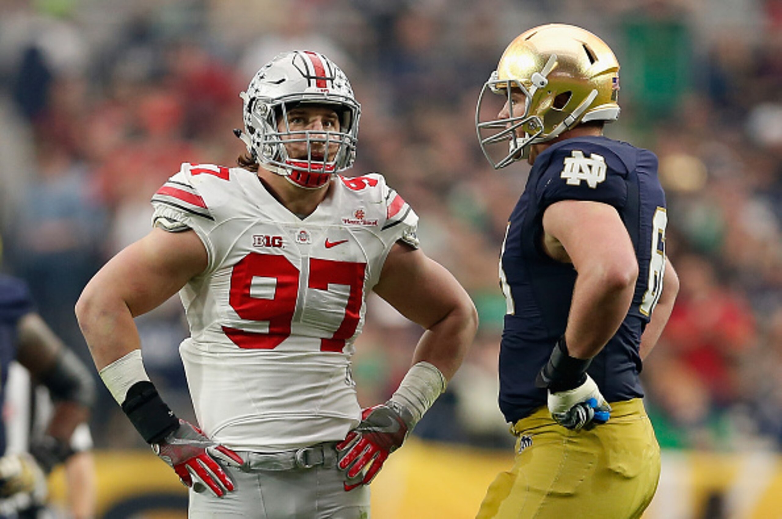 Ohio State's Joey Bosa is one of the most talented defensive ends in this year's draft and could be an option if he slips out of the top 10.