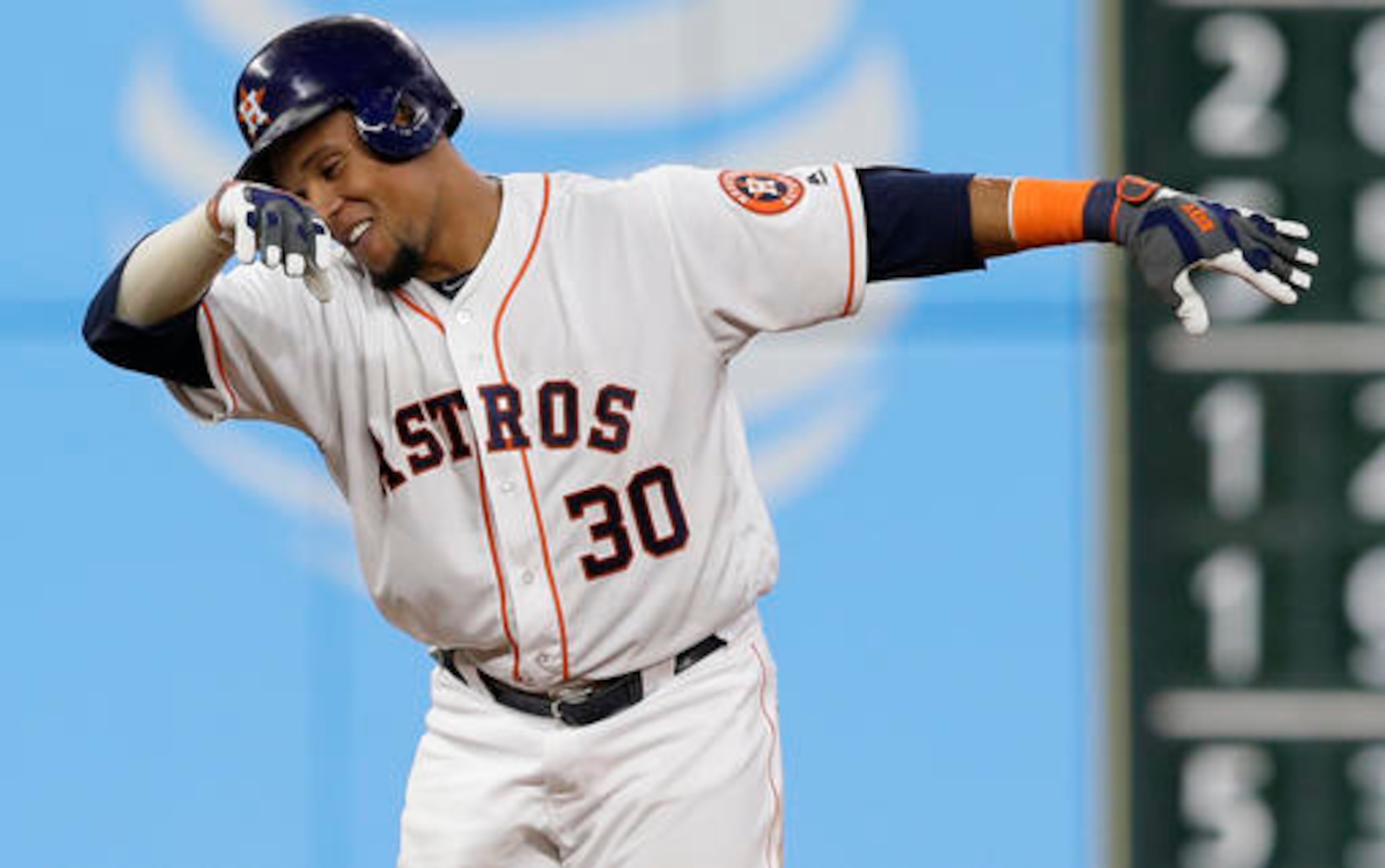 Carlos Gomez hasn't had many reasons to dab this season.