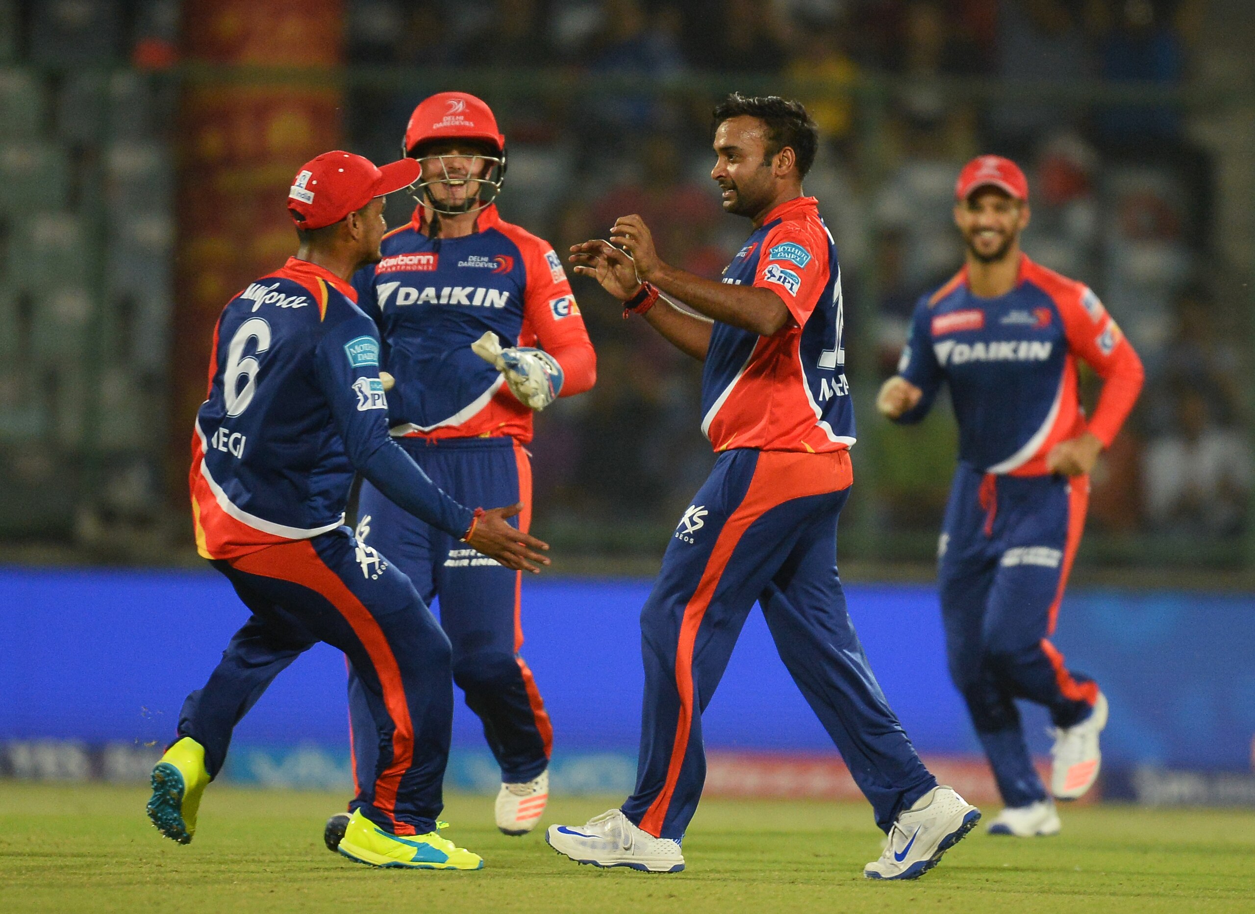 Amit Mishra has an excellent economy rate of six runs per over after three games.
