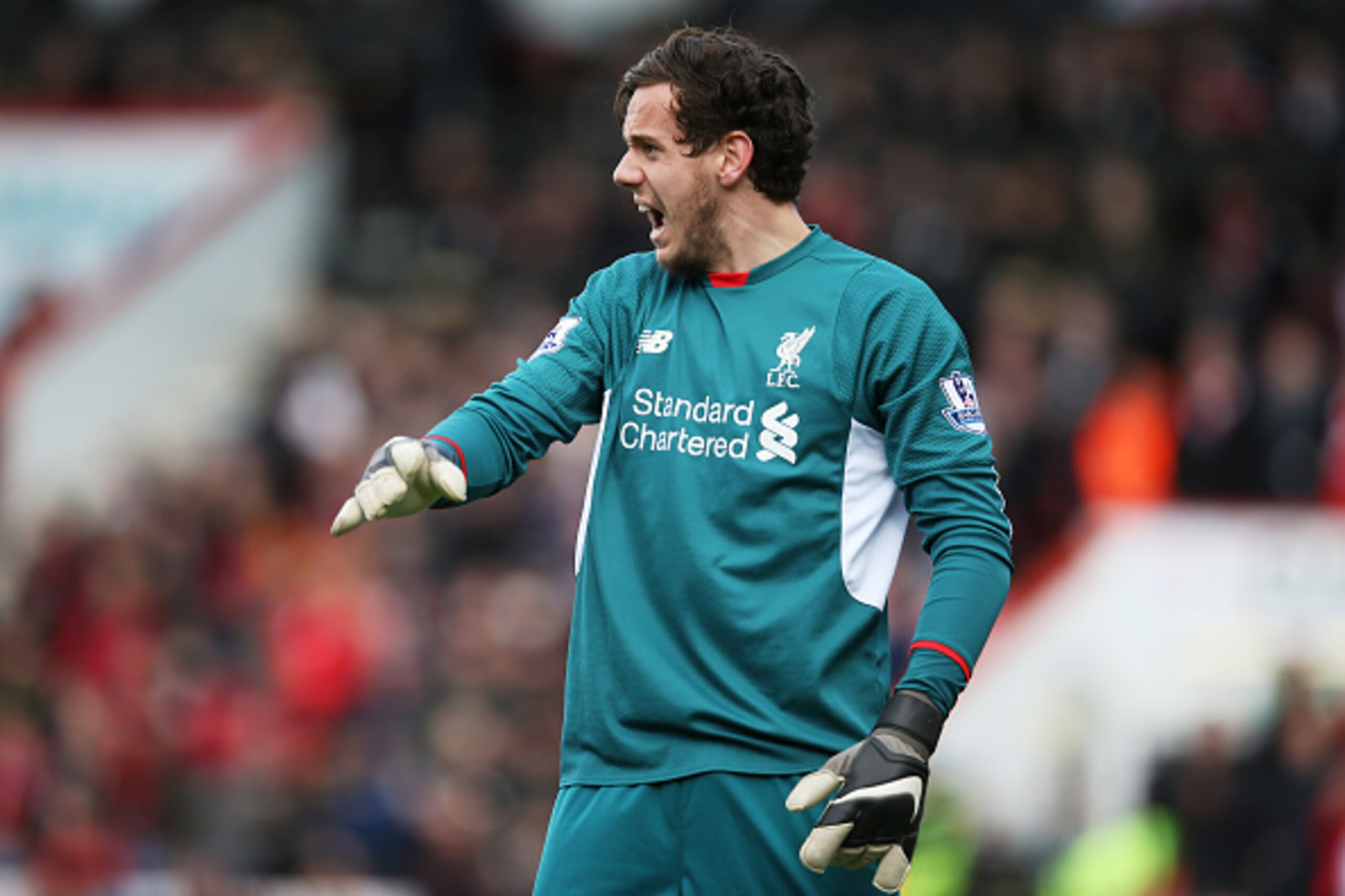Debutant goalkeeper Danny Ward was not shy in having words with his defence.