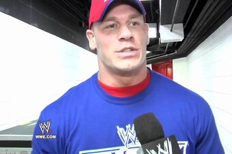 John Cena being interviewed about being drafted to SmackDown.