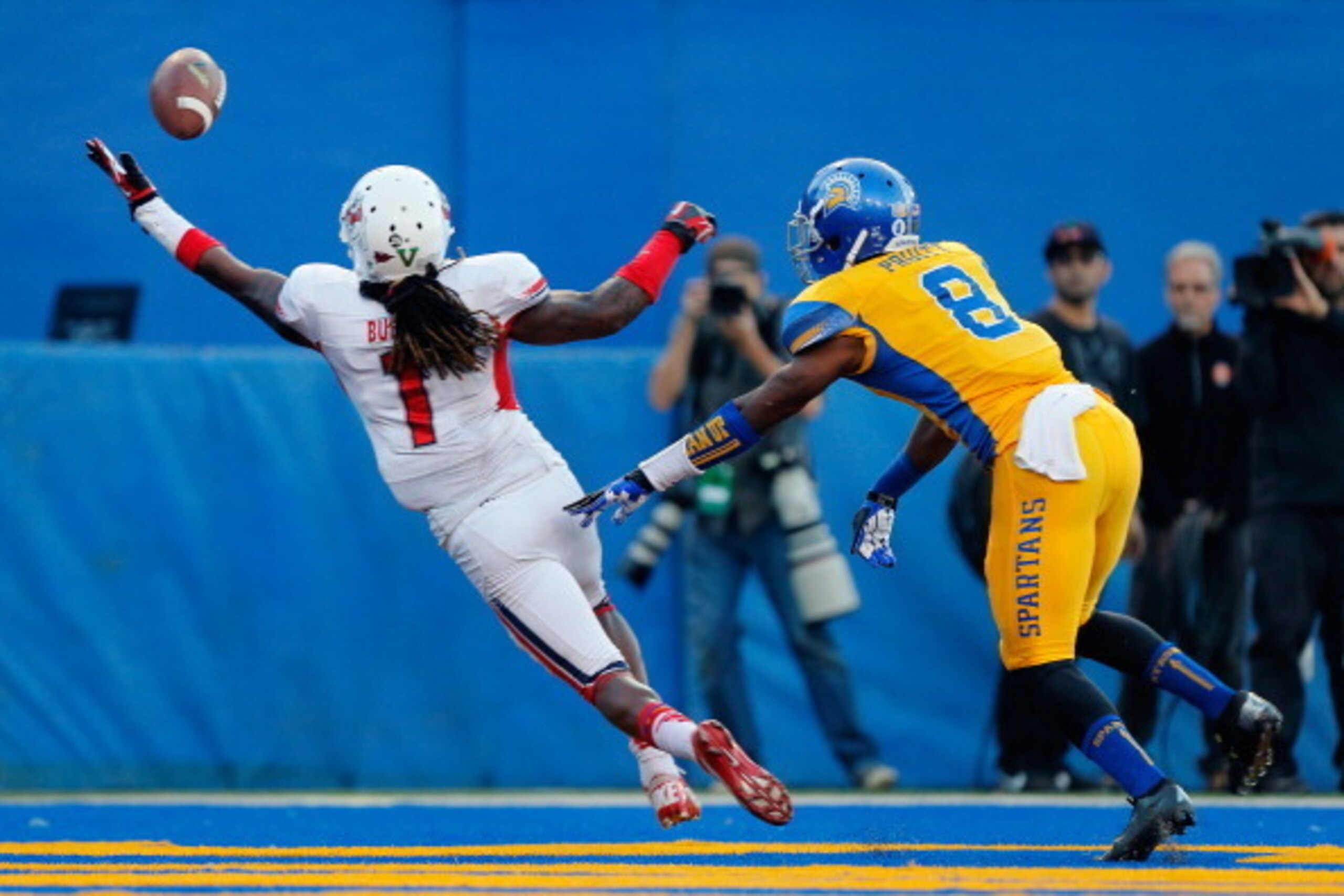 Jimmy Pruitt could potentiall contribute at both safety and cornerback as a pro.