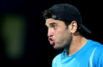 Malek Jaziri during the 2016 Dubai Open.