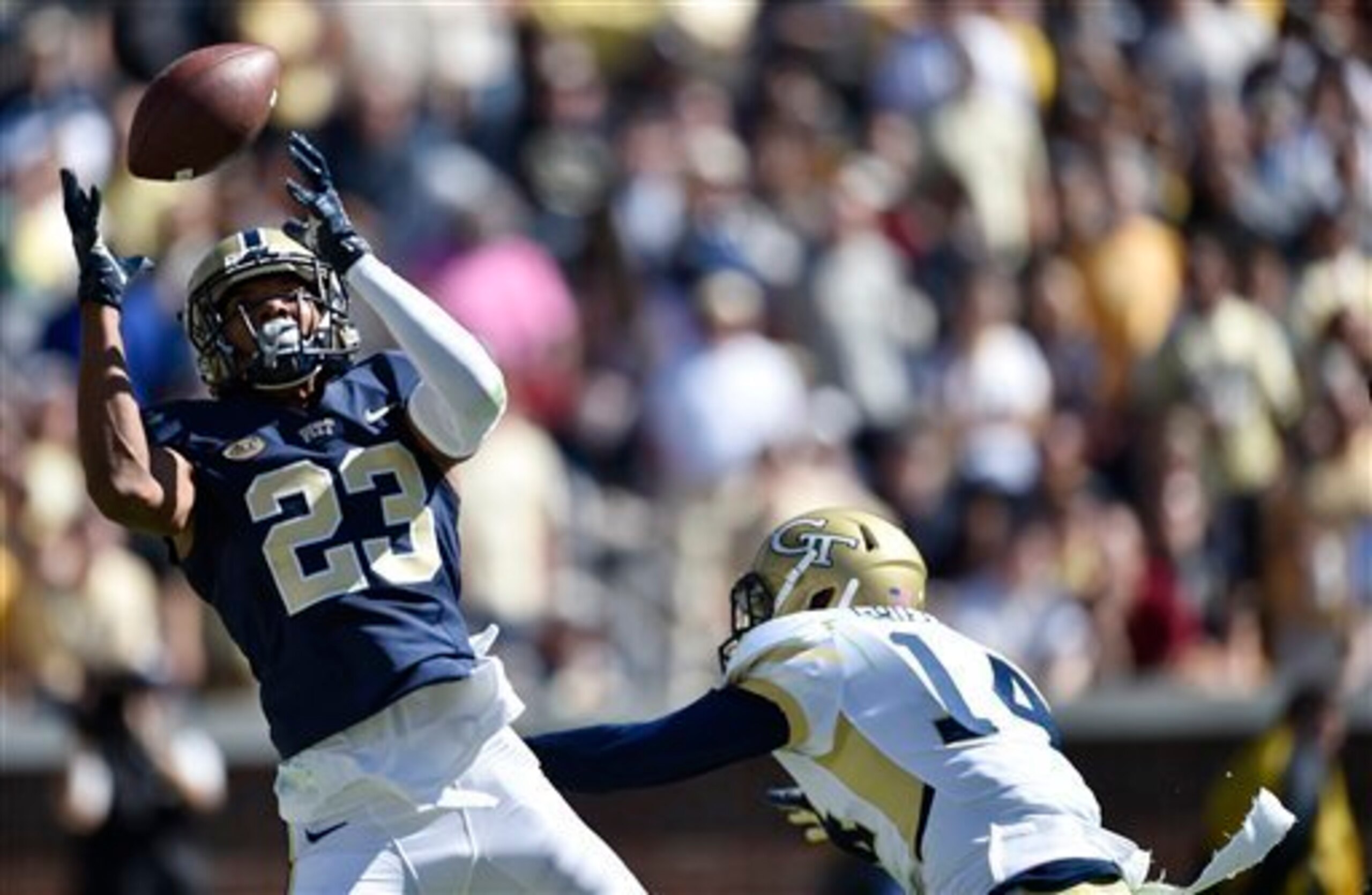 The Patriots could target Pittsburgh wide receiver Tyler Boyd (23) in the second round.