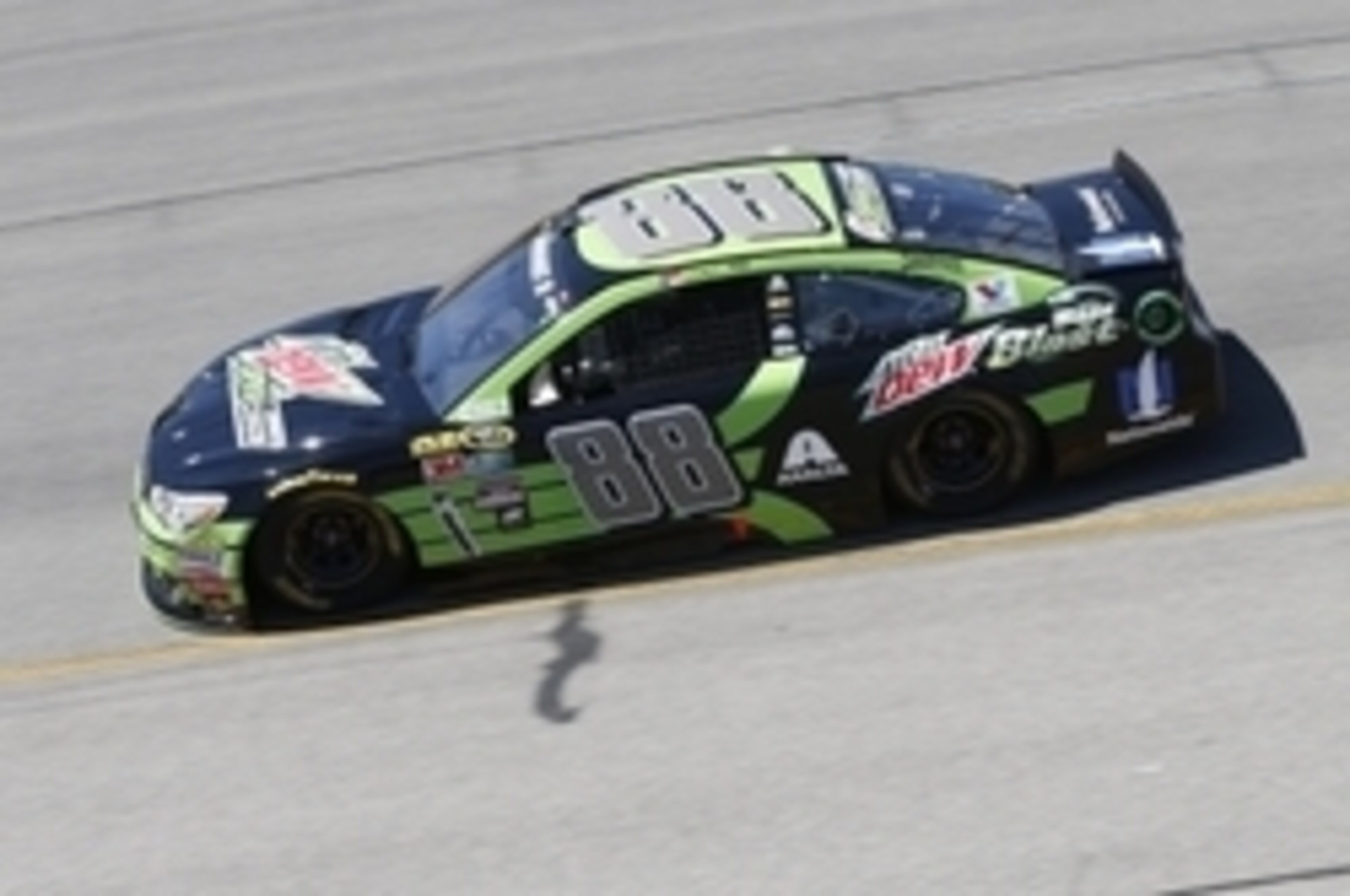 Apr 24, 2016; Richmond, VA, USA; Sprint Cup Series driver Dale Earnhardt Jr. (88) races during the Toyota Owners 400 at Richmond International Raceway. Mandatory Credit: Amber Searls-USA TODAY Sports