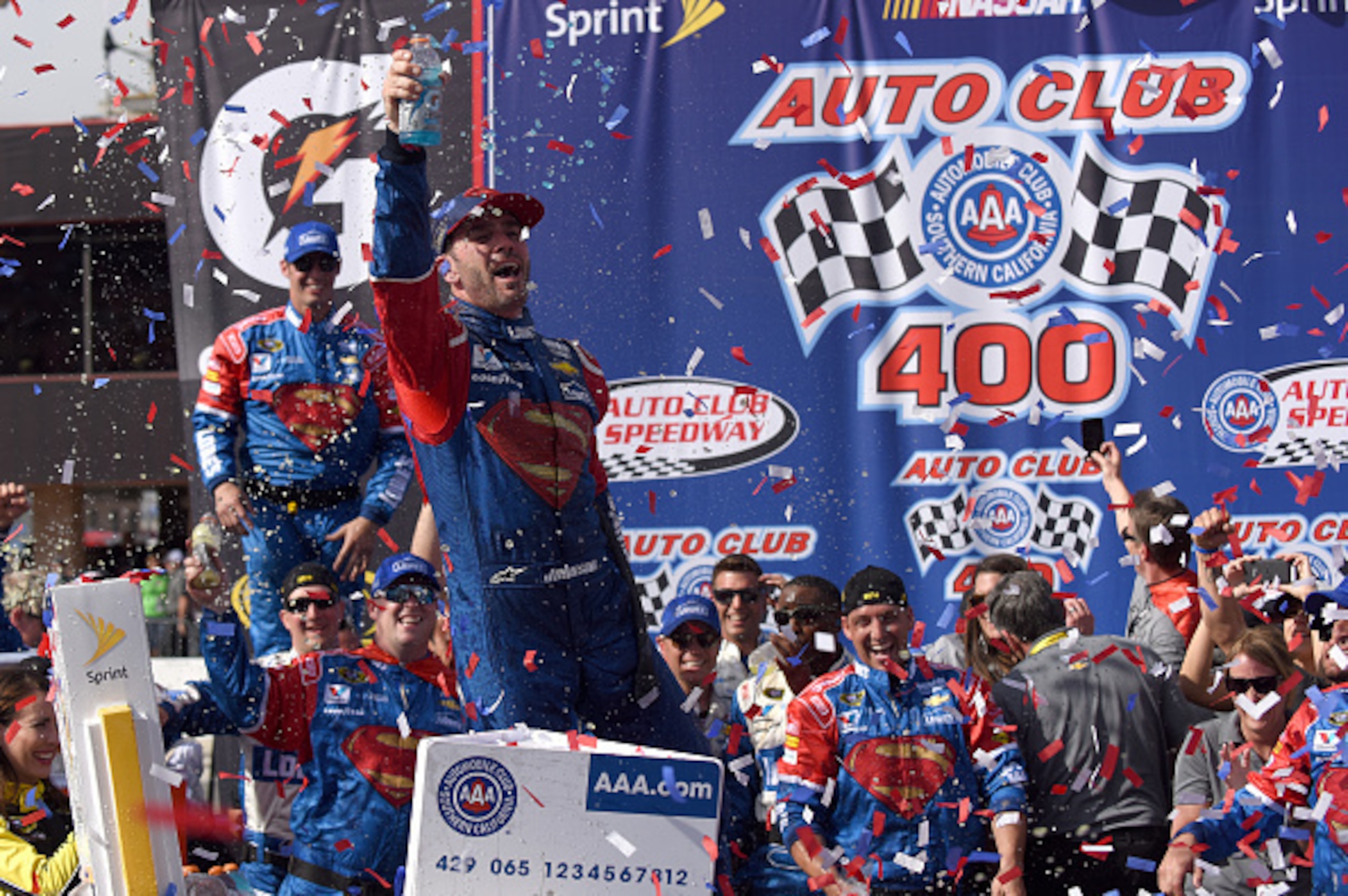 Jimmie Johnson indeed drove like Superman at Auto Club Speedway.