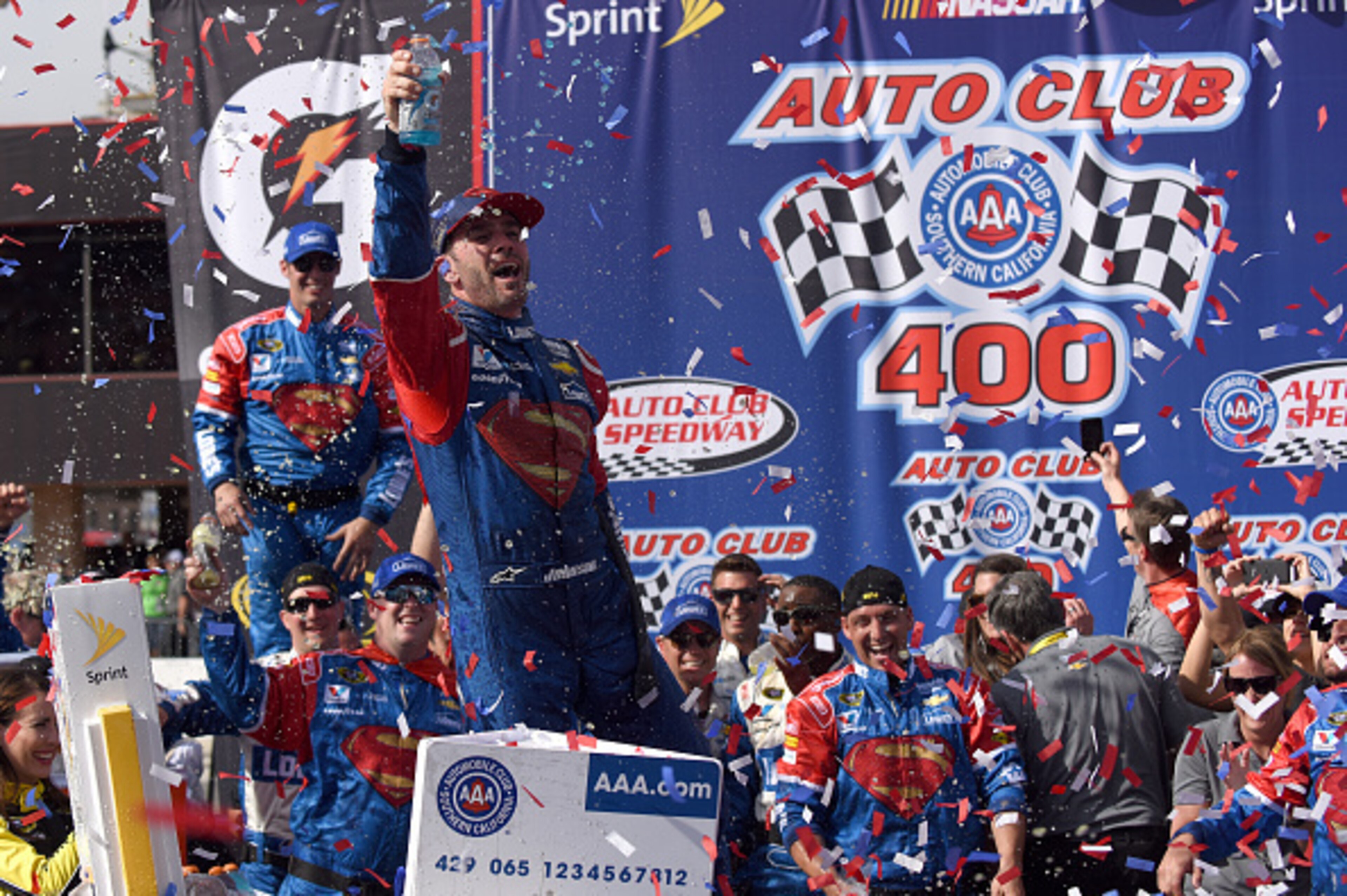 Jimmie Johnson indeed drove like Superman at Auto Club Speedway.