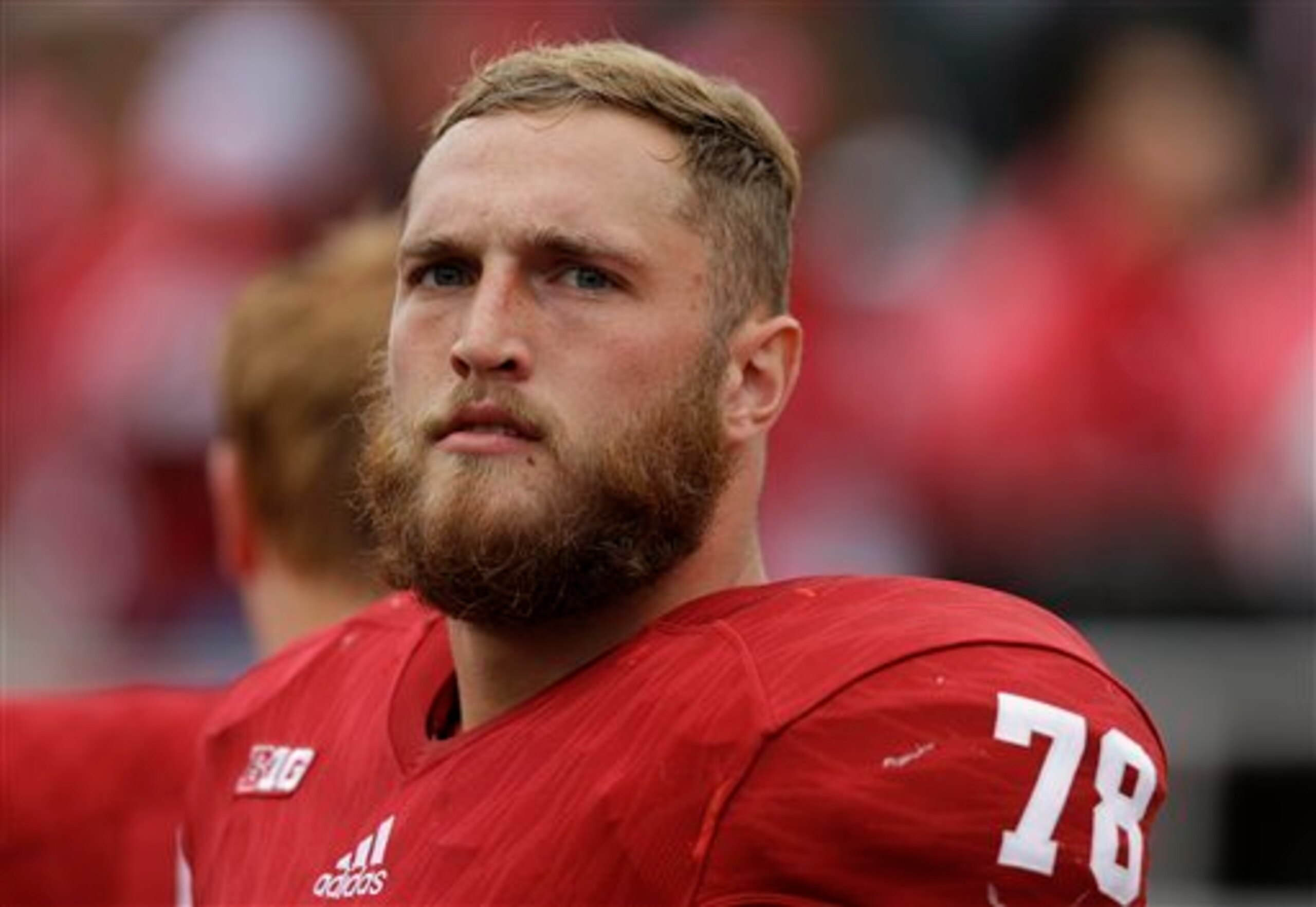 Indiana OT Jason Spriggs is the highest player left on the board.