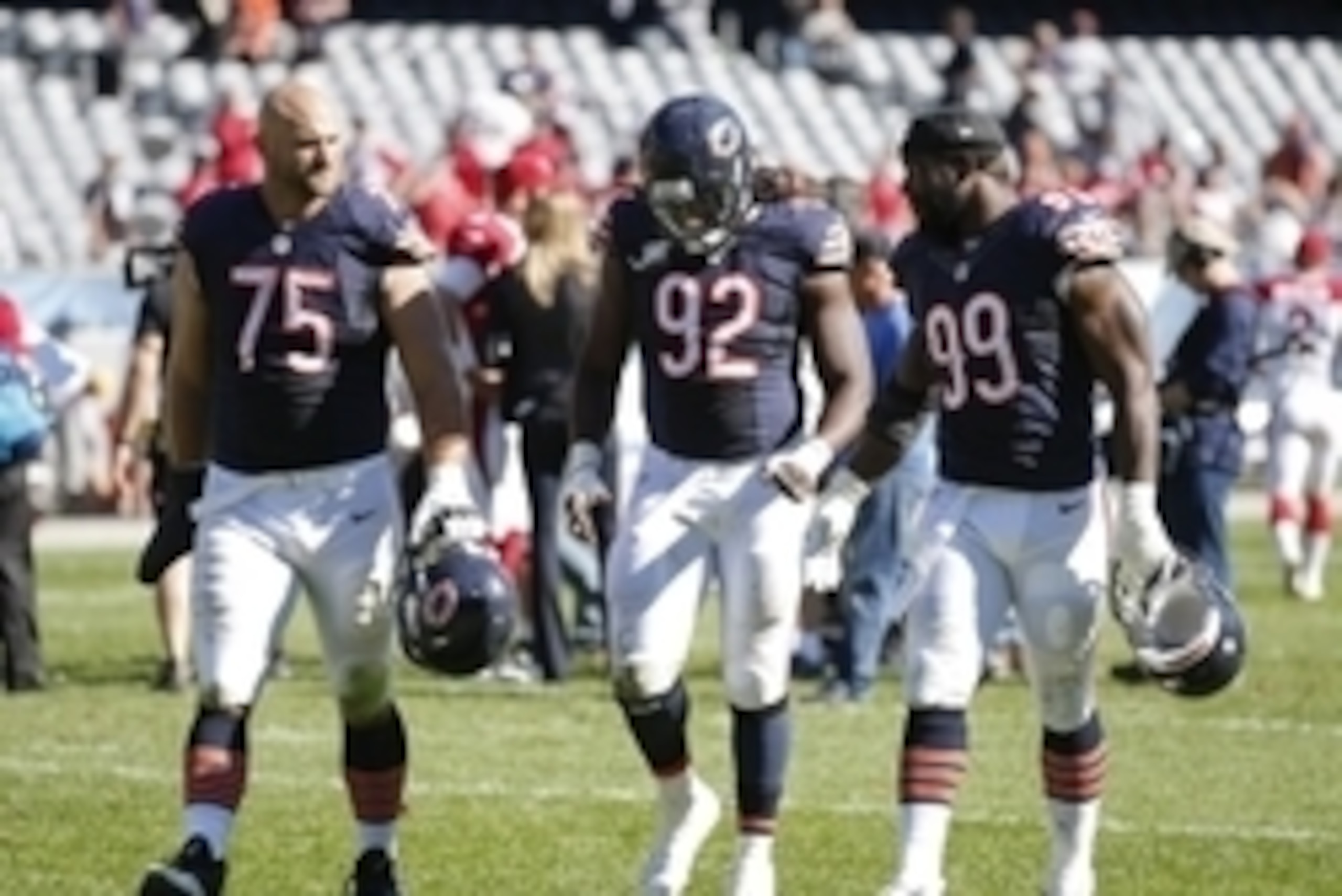 Kyle Long (75), Pernell McPhee (92) and Lamarr Houston (99) are all expected to be major contributors in 2016.