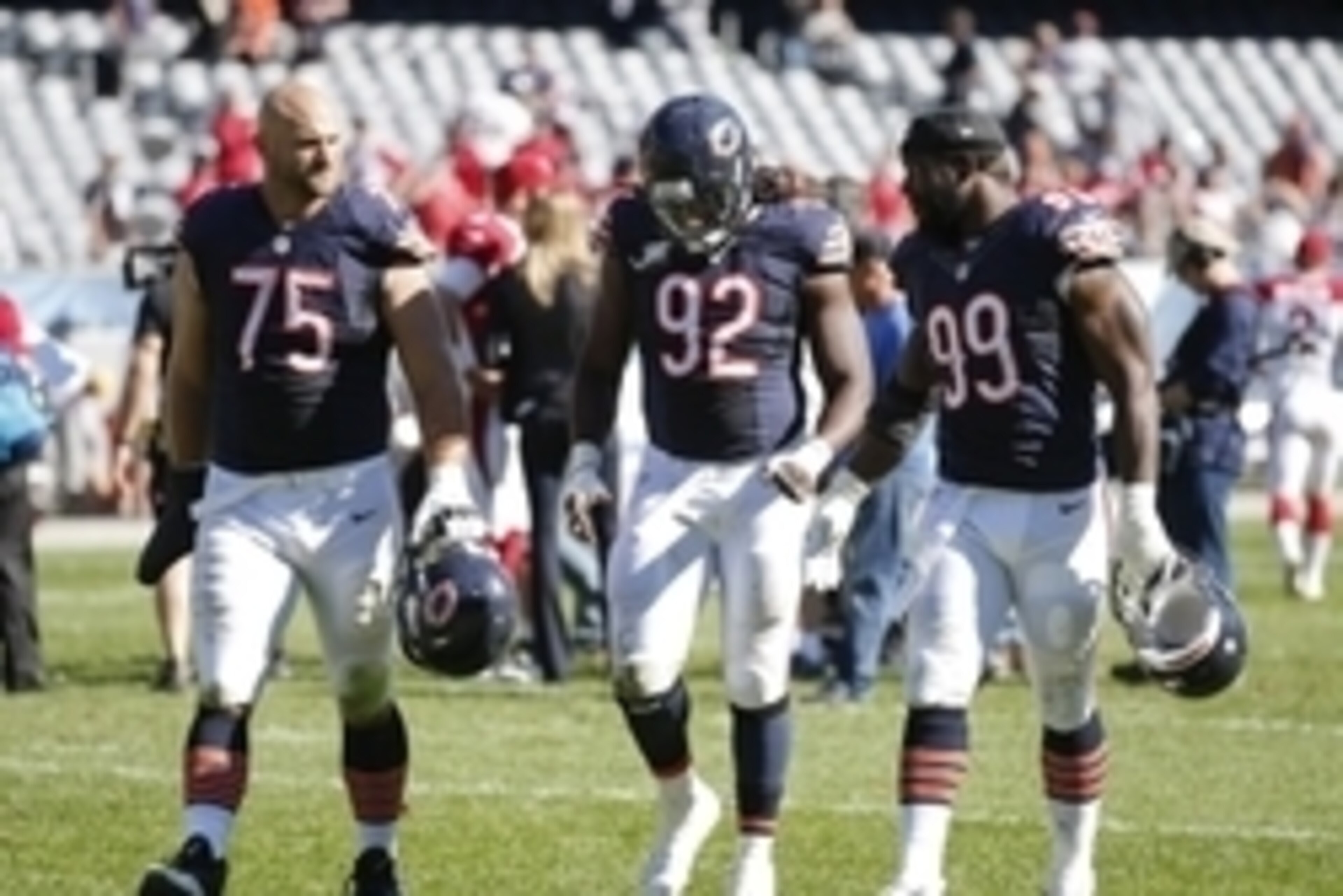 Kyle Long (75), Pernell McPhee (92) and Lamarr Houston (99) are all expected to be major contributors in 2016.