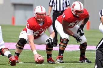 Joe Thuney (54) played all over the offensive line at NC State.