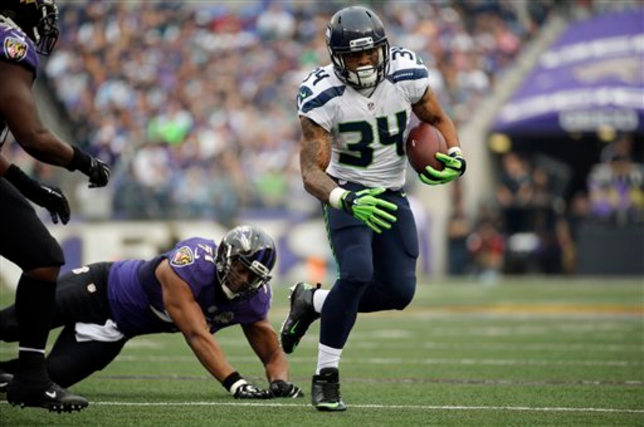 Incumbent starter Thomas Rawls leads a crowded Seattle backfield that added three rookies in the NFL draft. Incumbent starter Thomas Rawls leads a crowded Seattle backfield that added three rookies in the NFL draft.