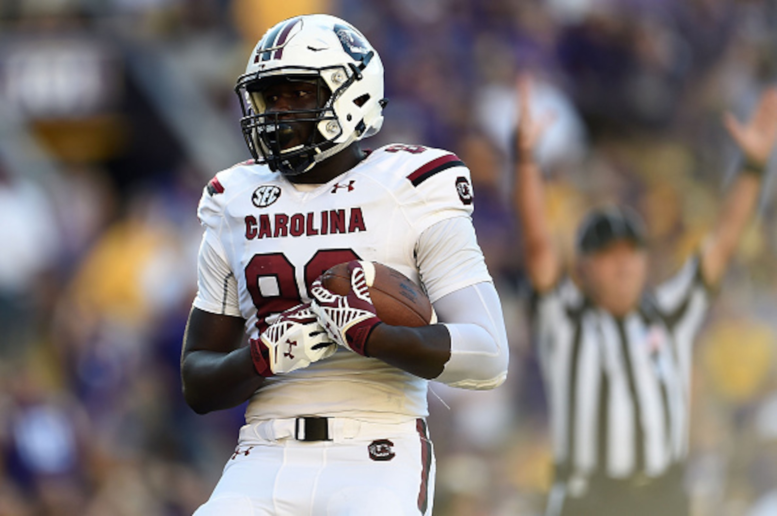 The Giants likely landed a multidimensional player in tight end Jerell Adams. The Giants likely landed a multidimensional player in tight end Jerell Adams.