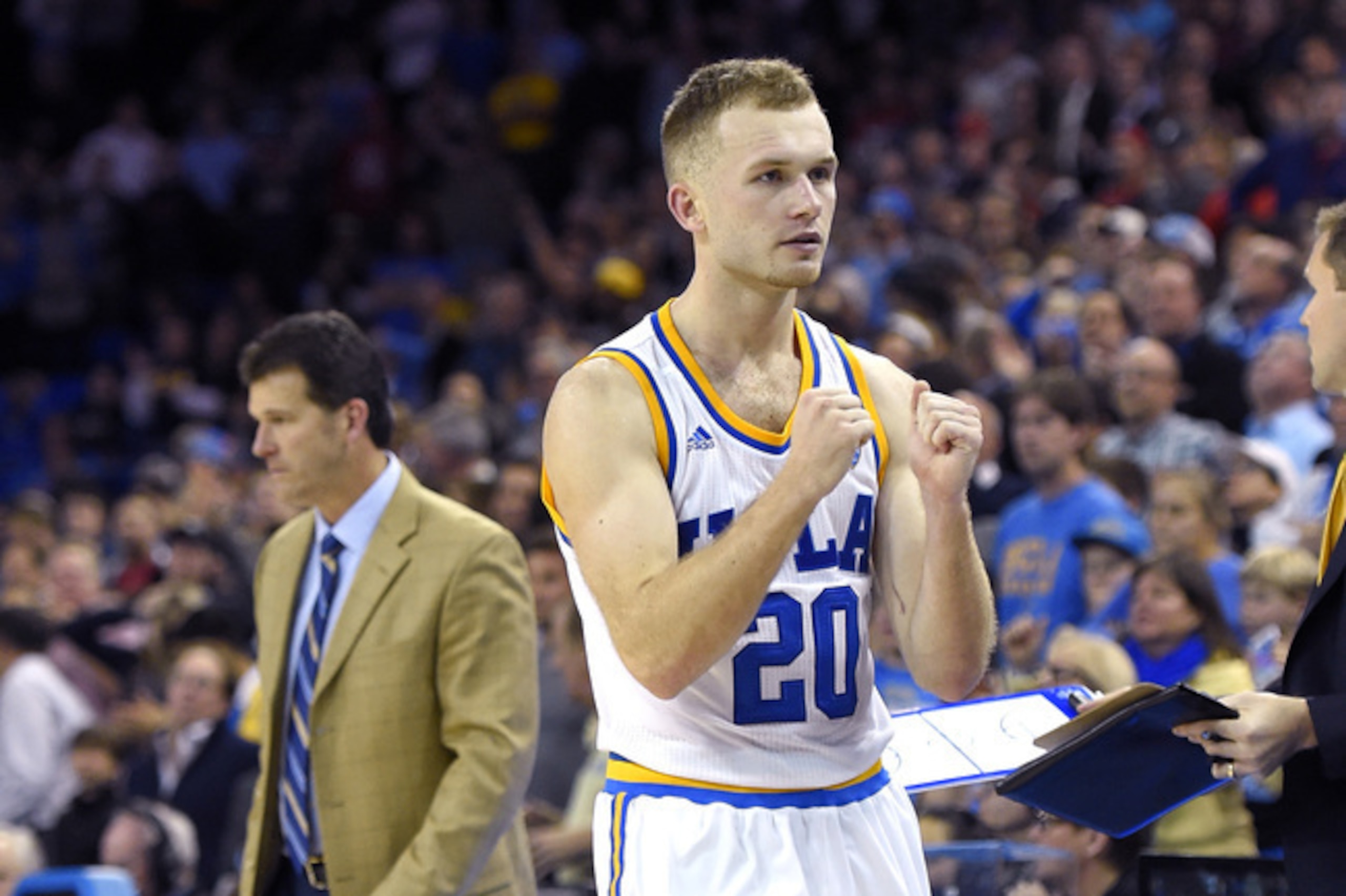 UCLA's Bryce Alford has started all 68 games at point guard the last two years, but incoming freshman Lonzo Ball could take his job away. UCLA's Bryce Alford has started all 68 games at point guard the last two years, but incoming freshman Lonzo Ball could take his job away.