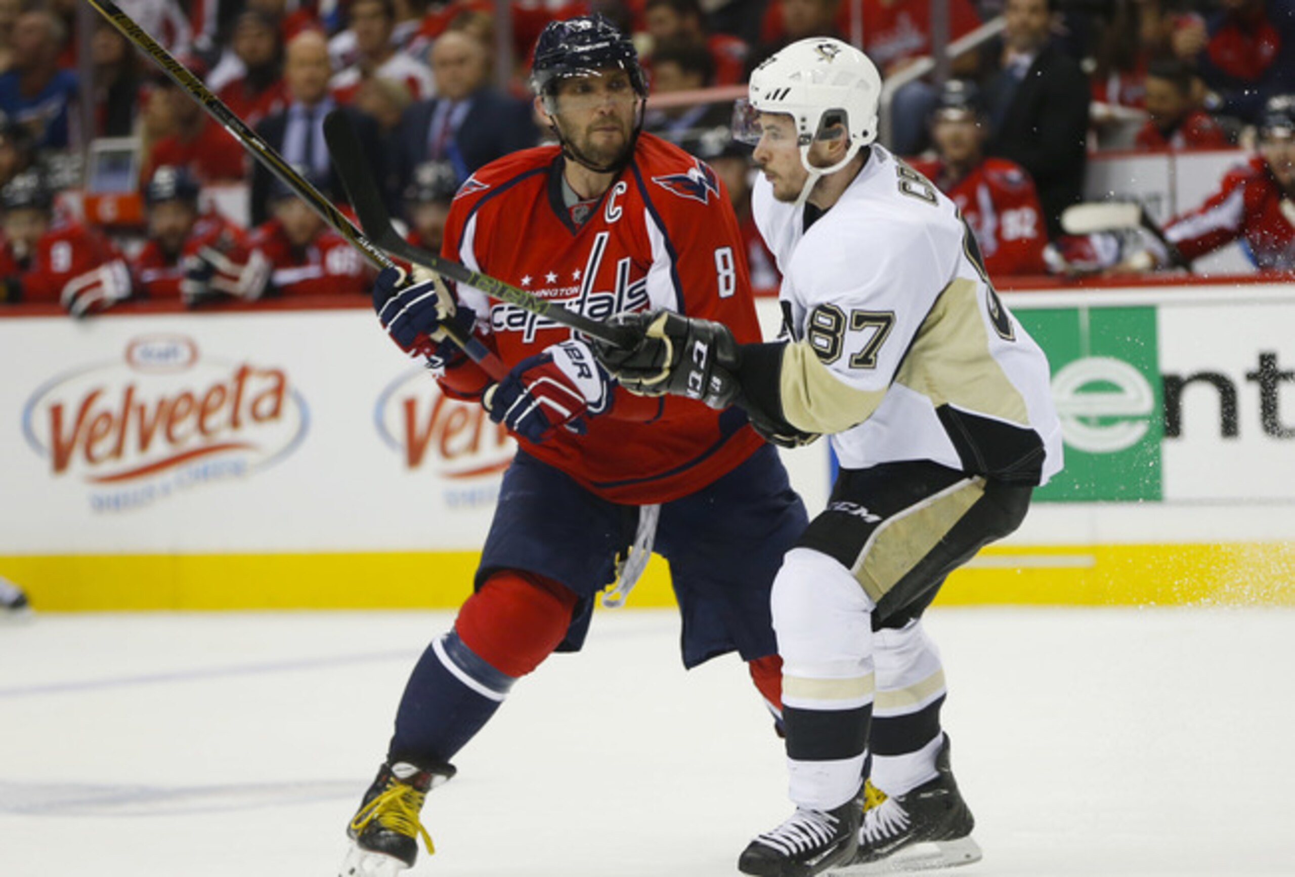 Sidney Crosby and Alex Ovechkin battle in out in the playoffs for a second time