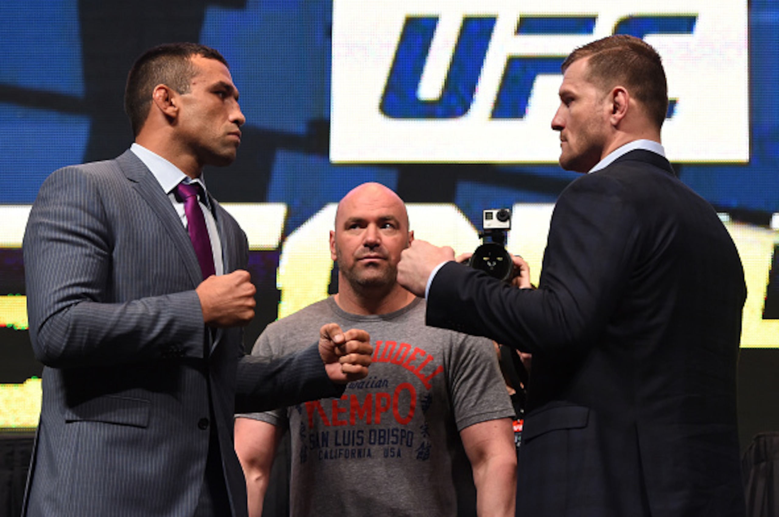 Werdum and Miocic fight for the heavyweight title at UFC 198.