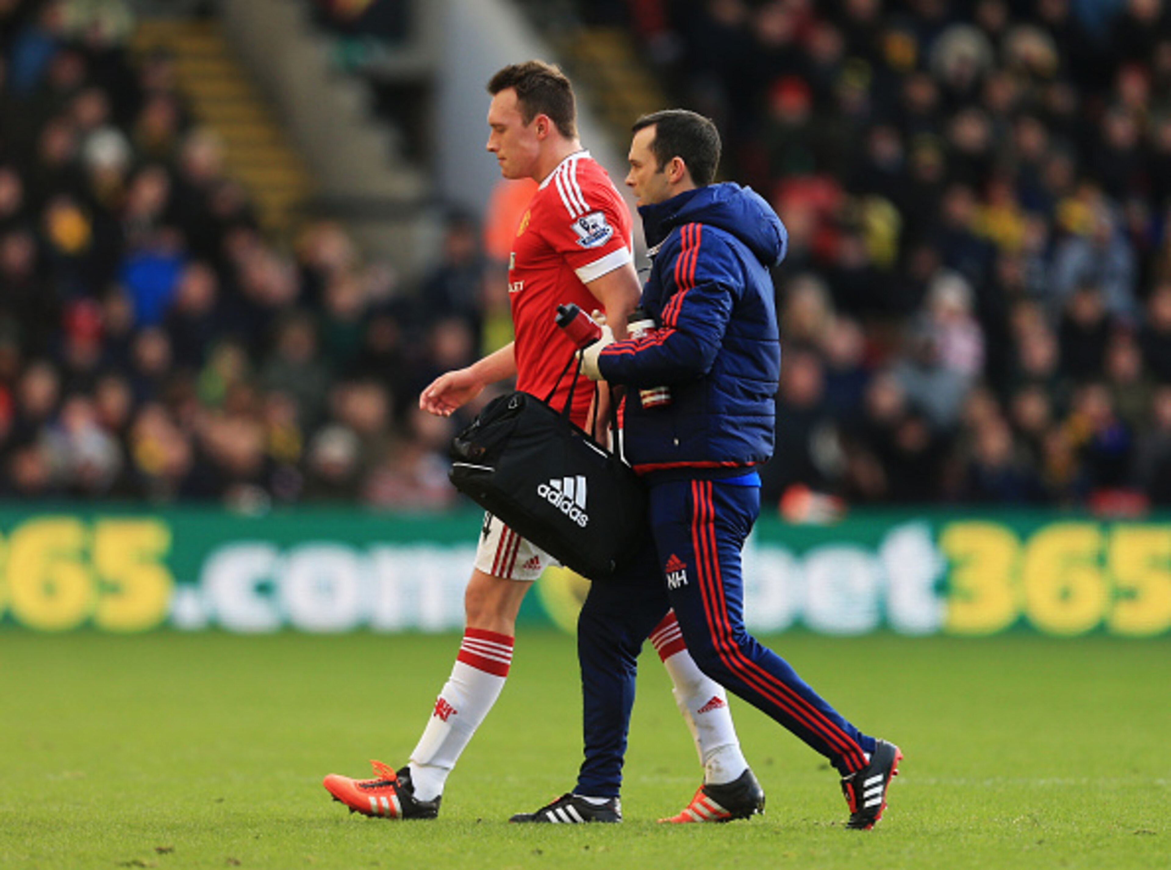 Phil Jones succumbs to yet another injury. Phil Jones succumbs to yet another injury.