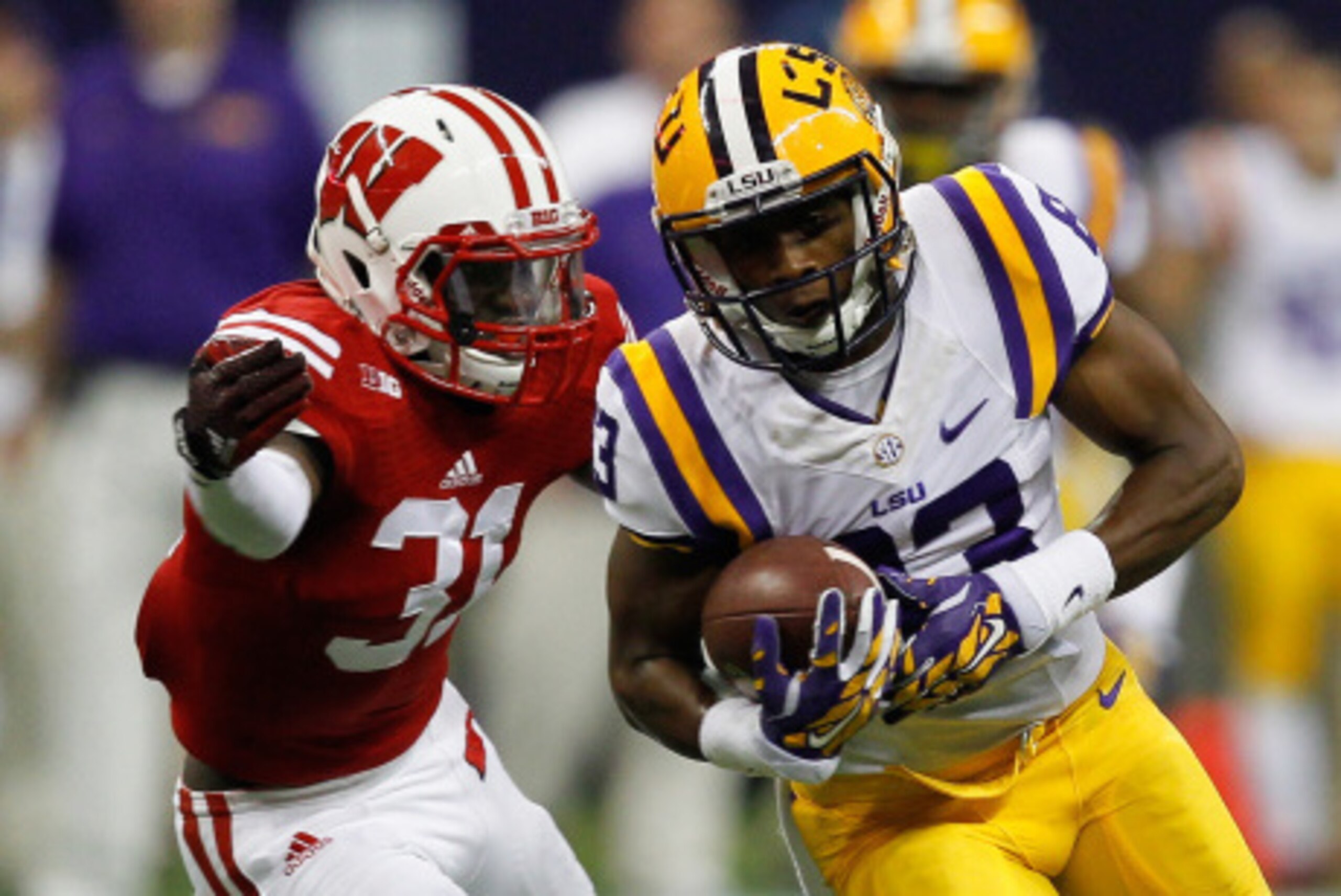 LSU WR Travin Dural versus Wisconsin in 2014