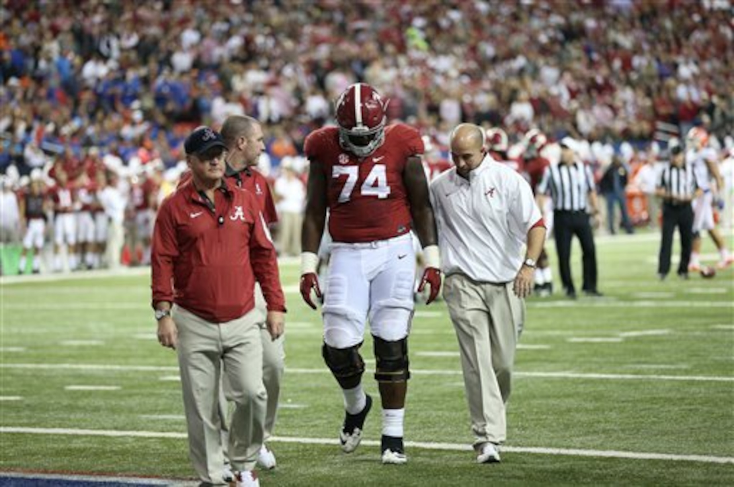Cam Robinson is an imposing force on Alabama's offensive line.