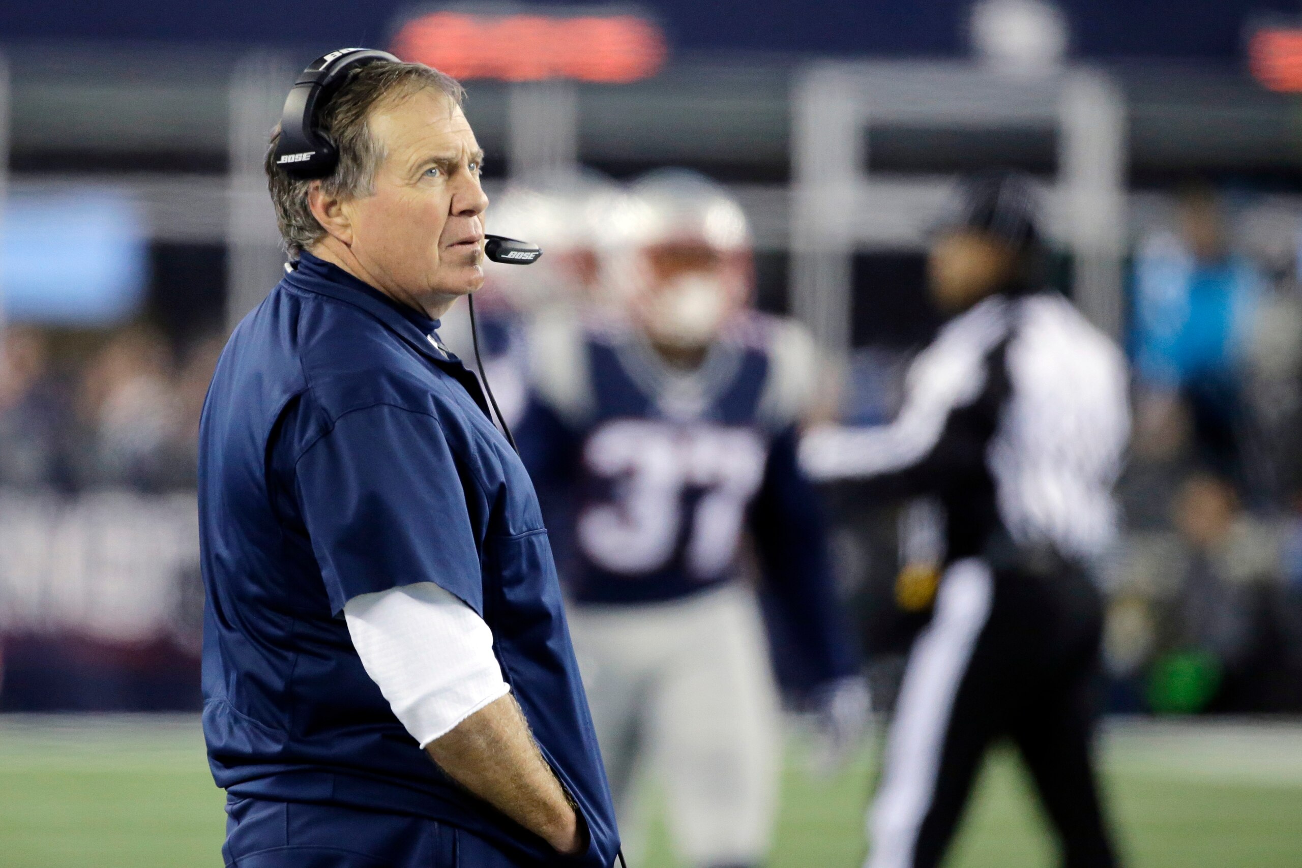 Patriots head coach Bill Belichick (above) will be looking at these players to show signs of improvement this summer.