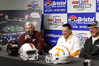 Frank Beamer won't be there, but Tennessee and Virginia Tech will put on an epic show at Bristol Motor Speedway.
